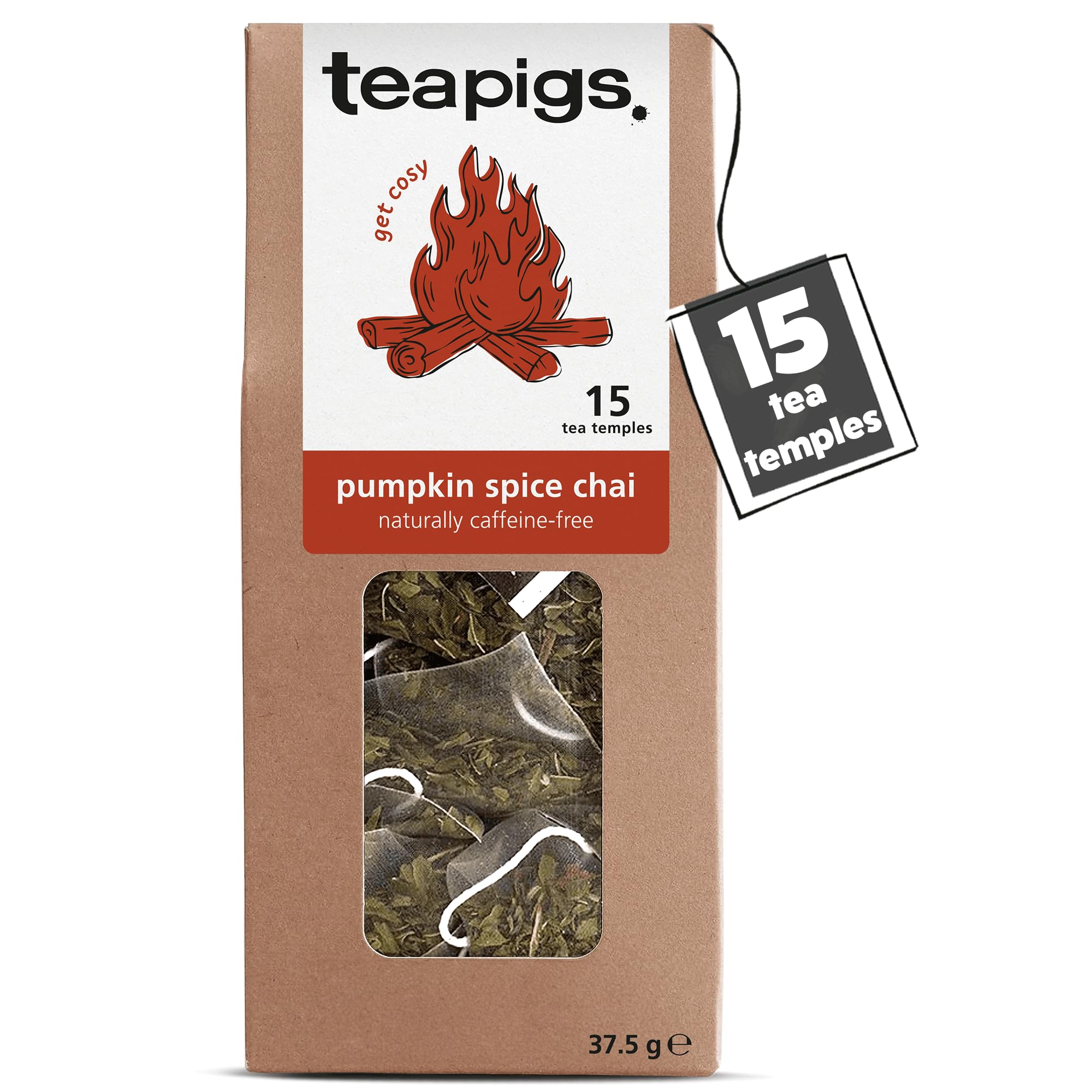 teapigs - Pumpkin Spice Chai Tea Caffeine-Free Tea Bags