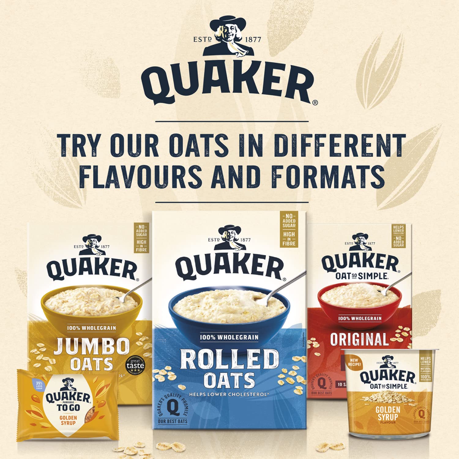 Quaker Rolled Porridge Oats, 500 g 6