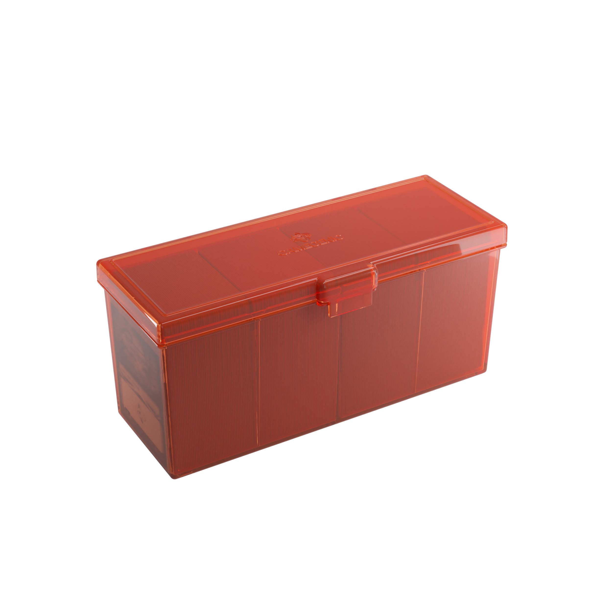 Gamegenic Fourtress 320-Card Deck Holder - Rigid, Stackable Storage | Red
