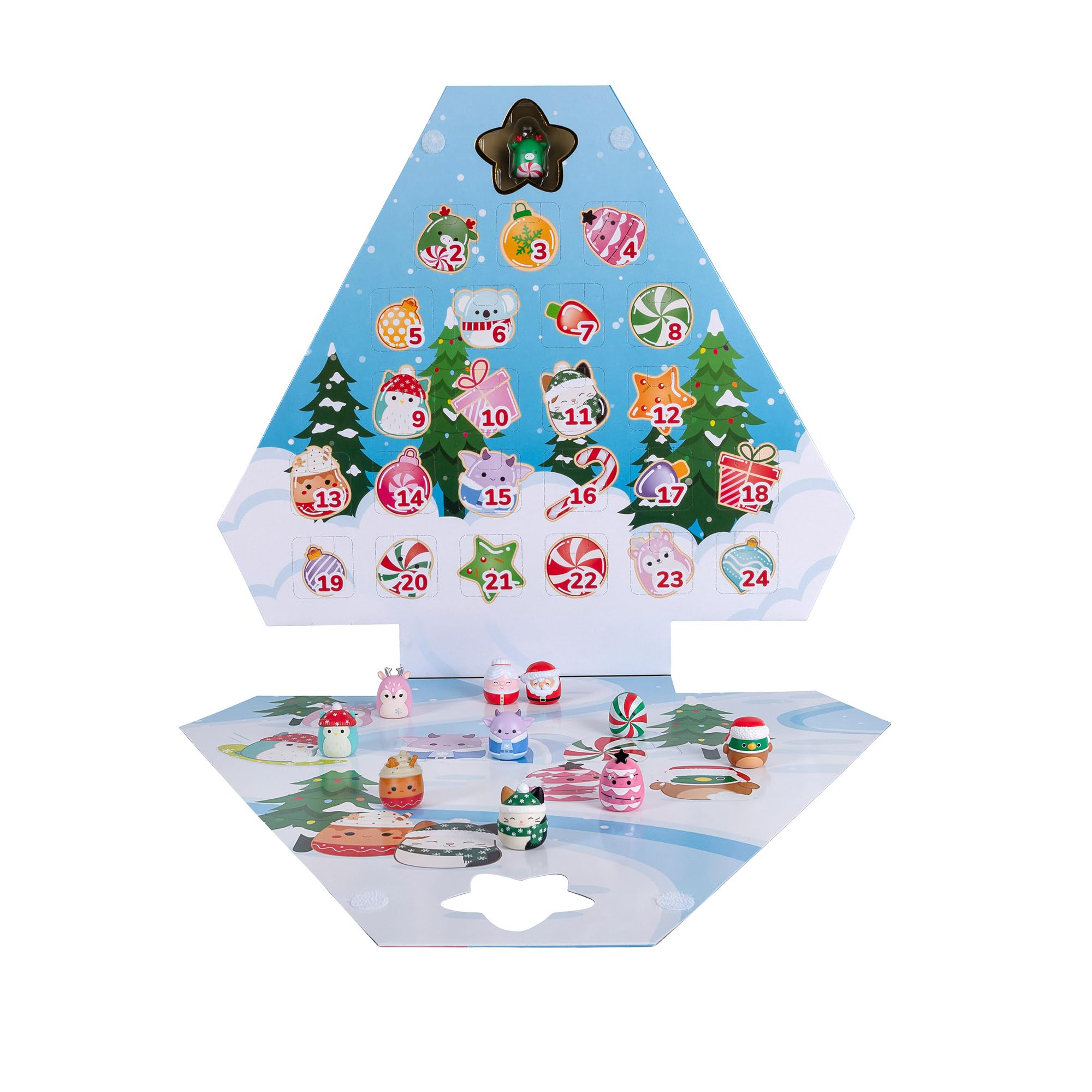 Squish-a-longs Holiday Advent Calendar 24 Day Countdown - 24 Mini-Squish Collectibles with Ring Accessory (Wave 3) 5