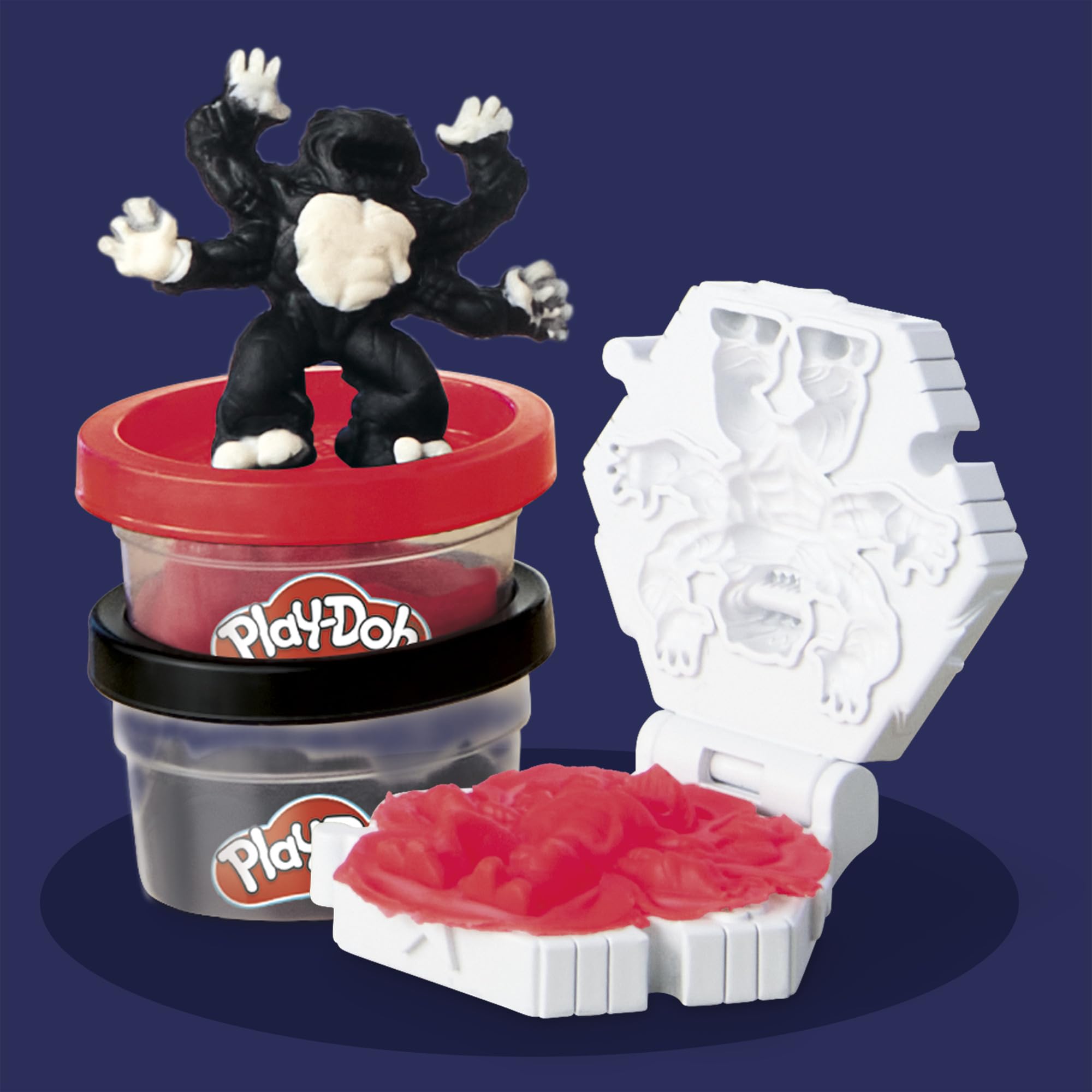 Play-Doh Marvel Captain America Moto-Slicer Playset - Bendy Figure, Motorbike Tool & 3 Tubs, Ages 4+ 3