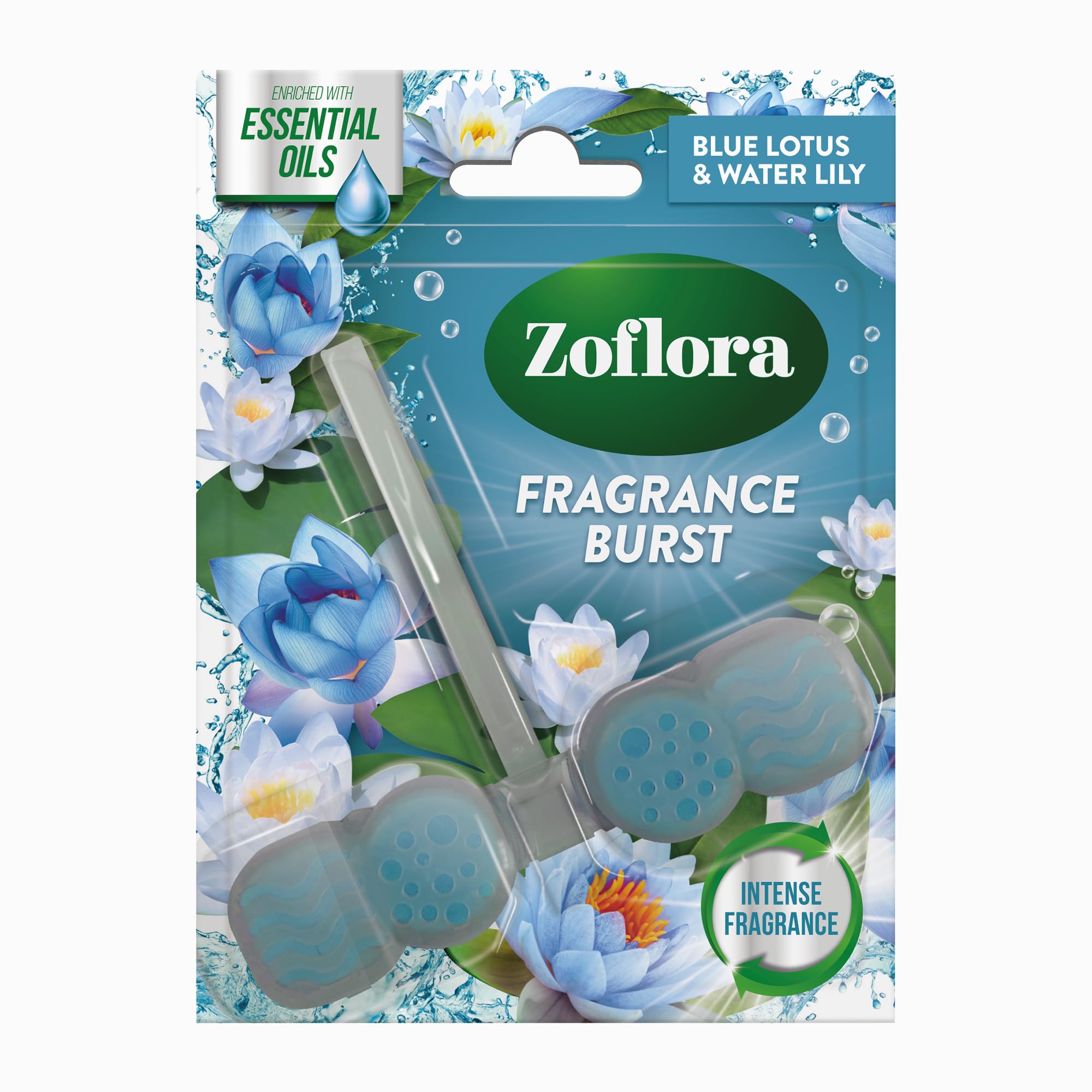 Zoflora - Blue Lotus & Water Lily Toilet Rim Block, 48g