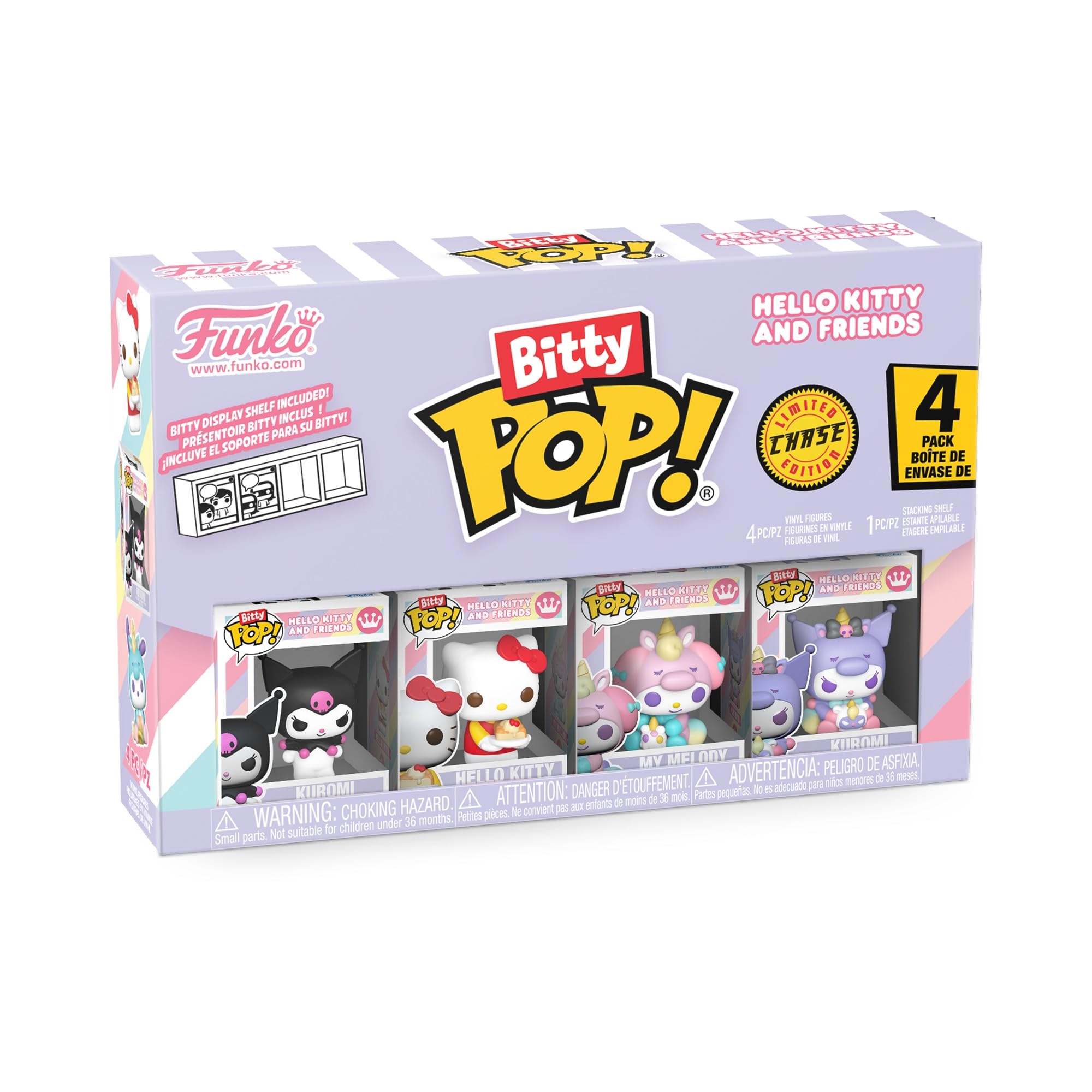 Funko Bitty Pop! Sanrio Kuromi 4-Pack with Mystery Mini Figure Vinyl Collectible 6