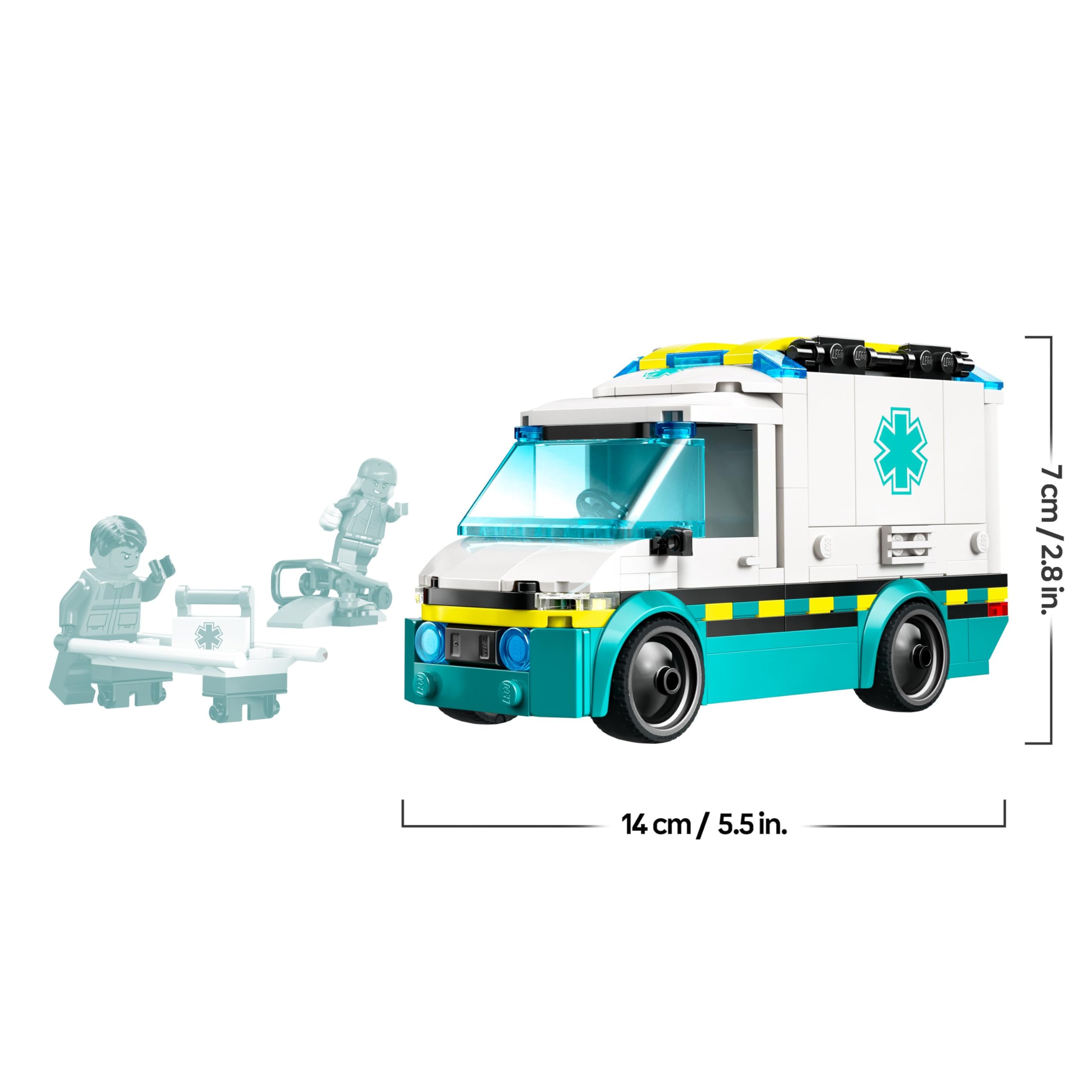 LEGO City Emergency Ambulance Playset with 2 Minifigures - Building Toy for 5+ Year Olds