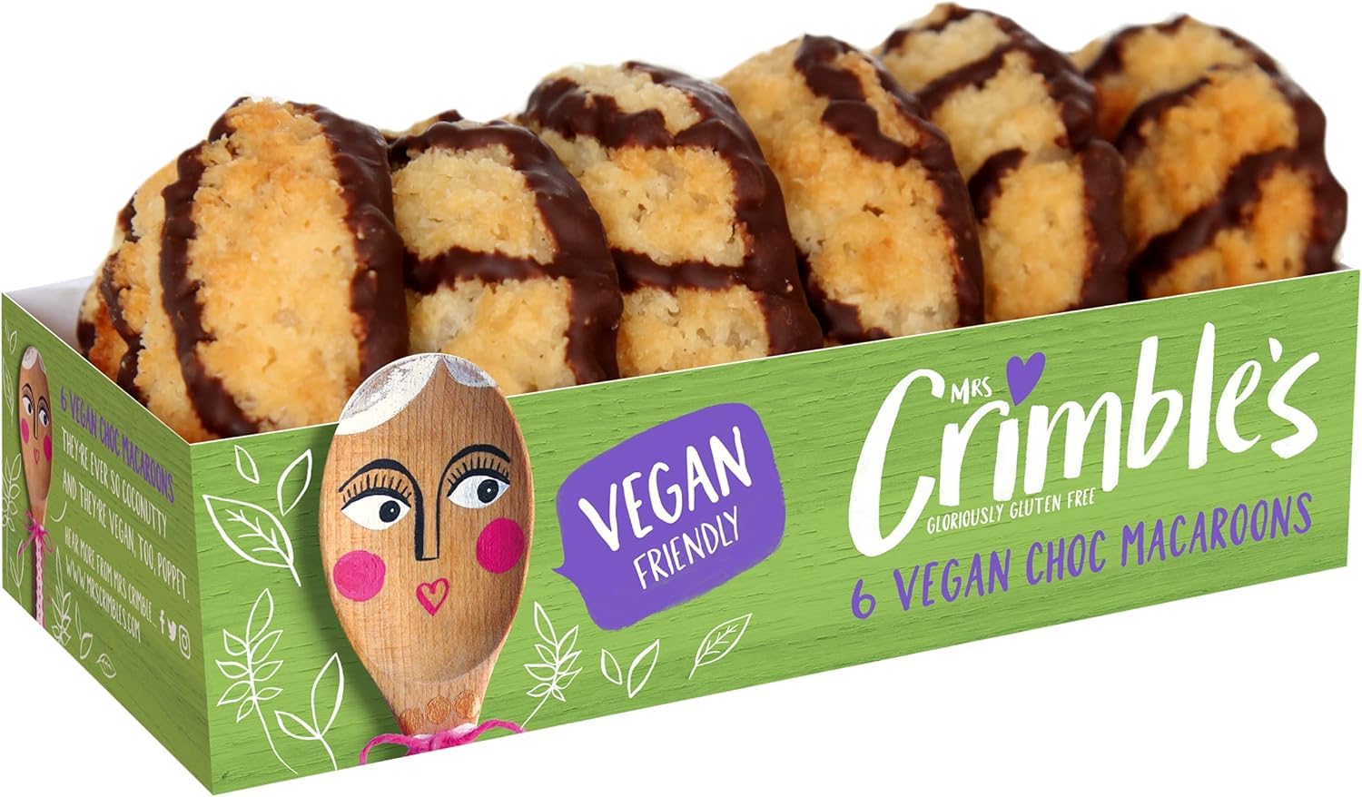 Mrs Crimble's Gluten Free Vegan Choc Covered Coconut Macaroons - 190g 4