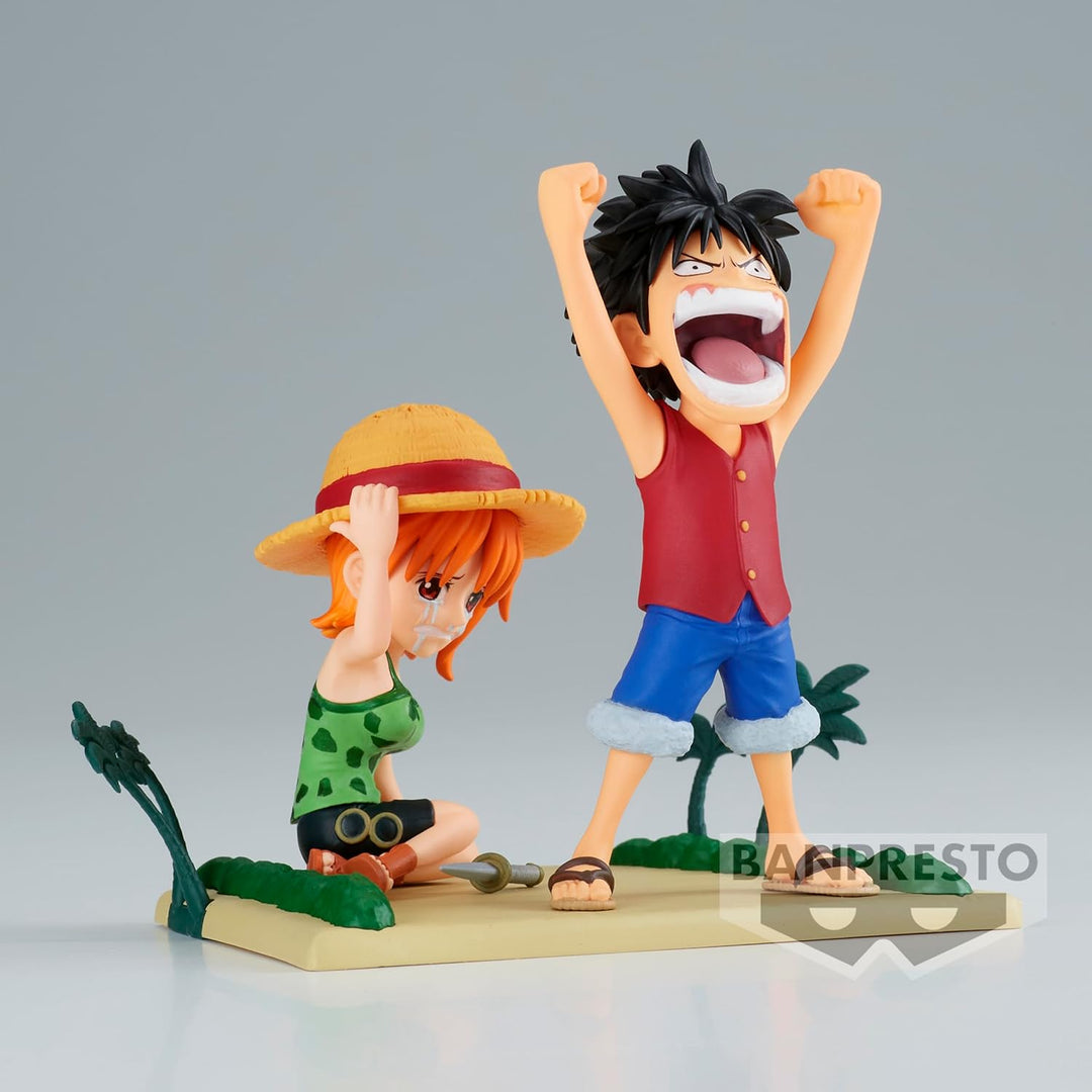 Banpresto World Collectable Figure One Piece Log Stories - Luffy & Nami Vinyl Figure (BPR89111)