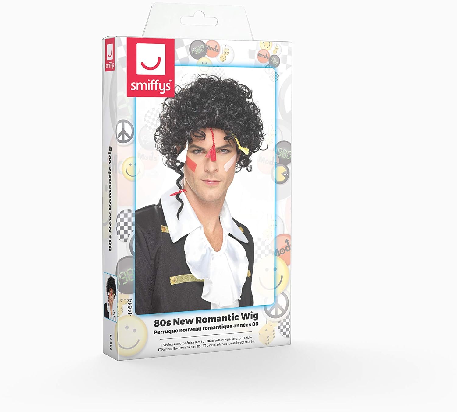 Smiffys 80s New Romantic Wig Black (One Size)