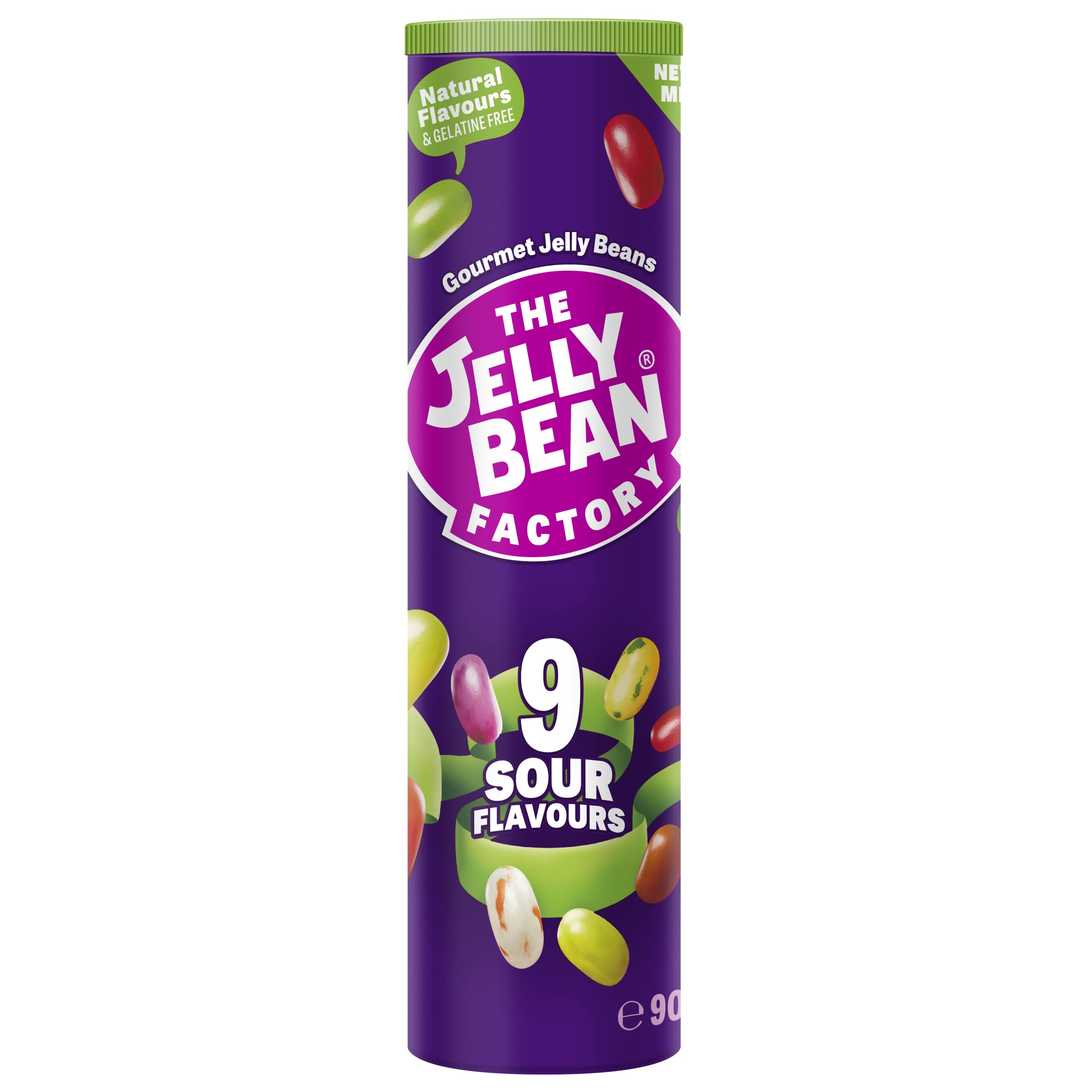 The Jelly Bean Factory Sour Tube - 5 New Sour Flavours - Gluten Free, Gelatine Free