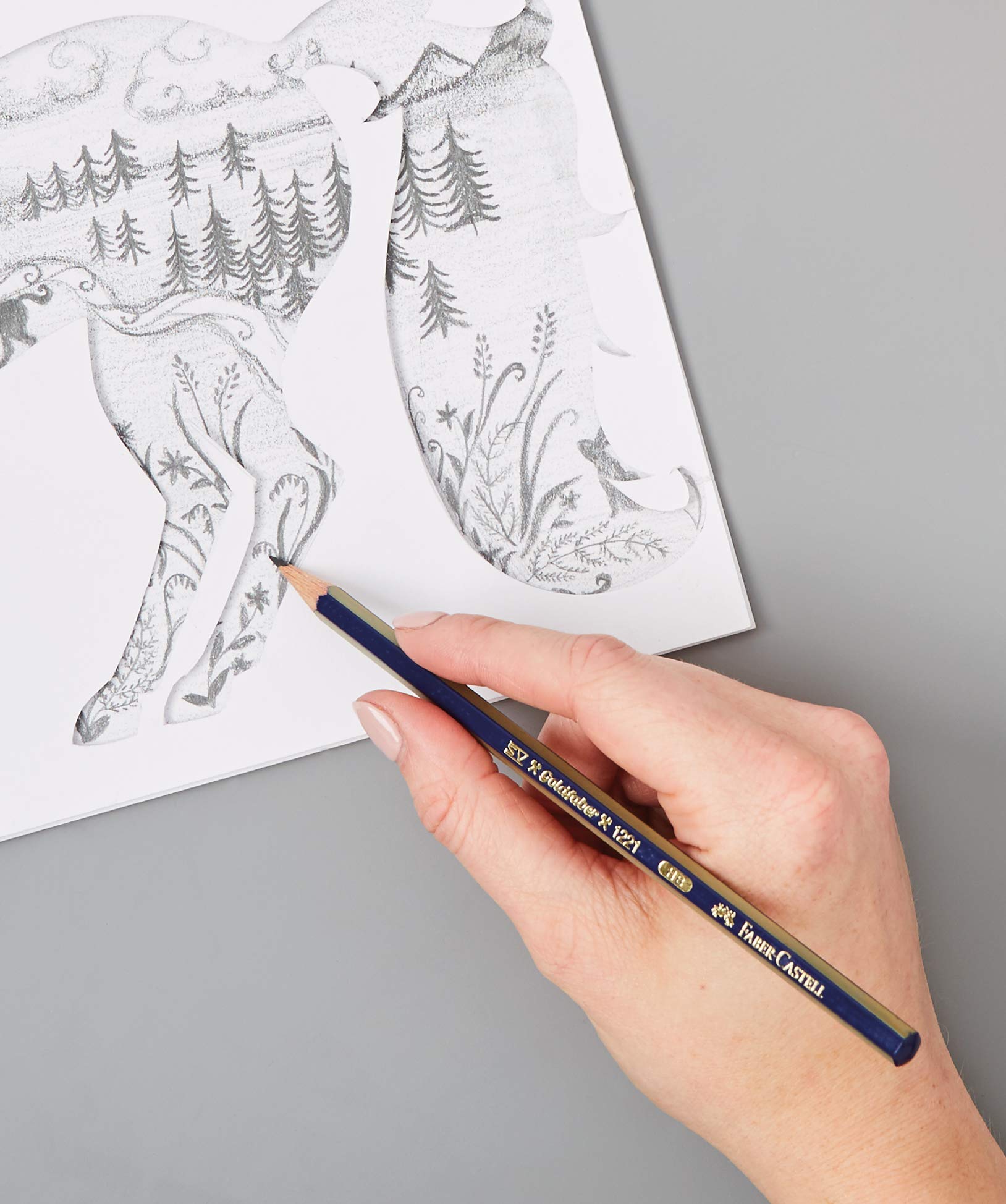 Faber-Castell Goldfaber 1221 Graphite Pencil - 6B Hardness | Smudge-Proof | Hexagonal Grip