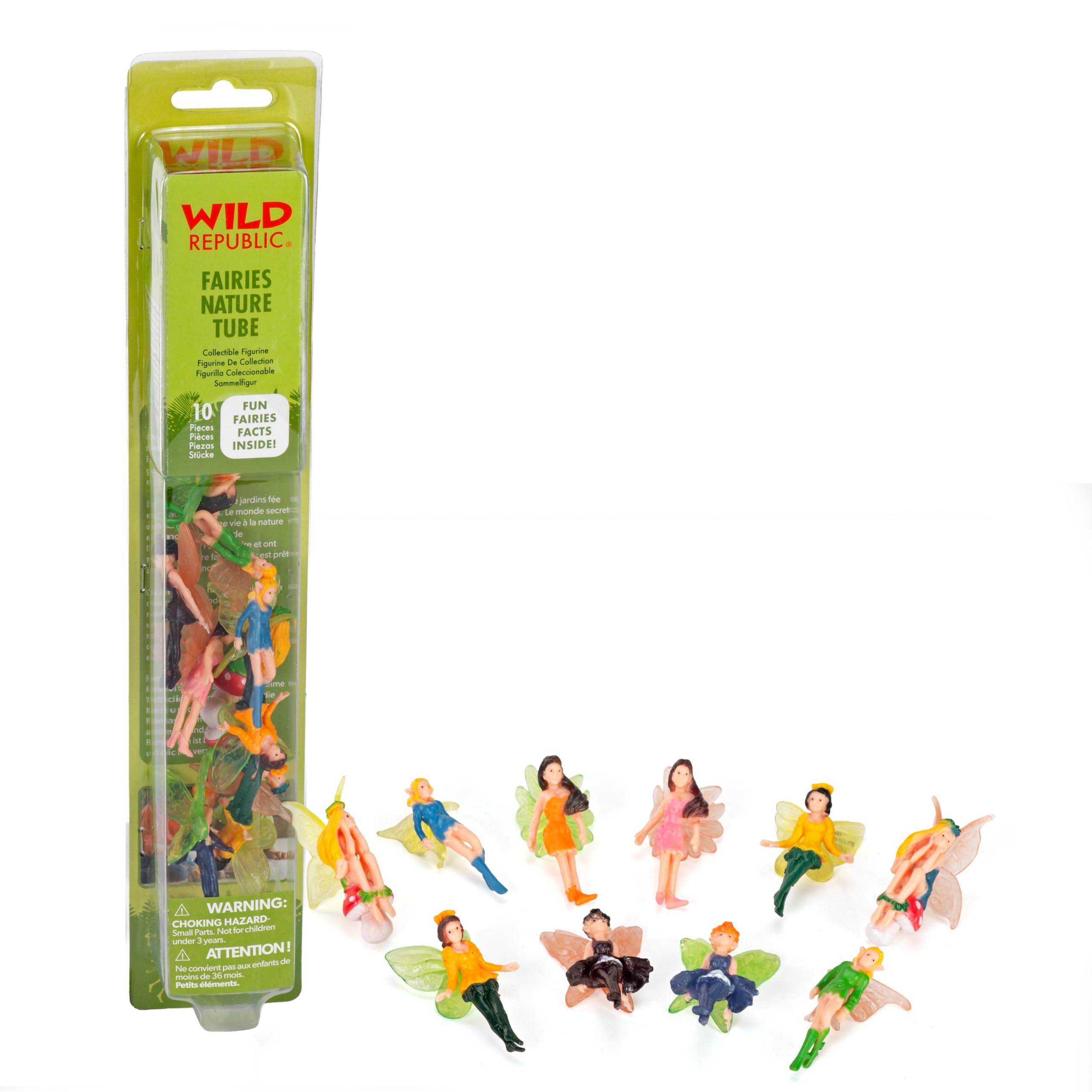 WILD REPUBLIC Nature Tube Animals - Fairy Figurines Set | 10 Pieces | Ages 3+