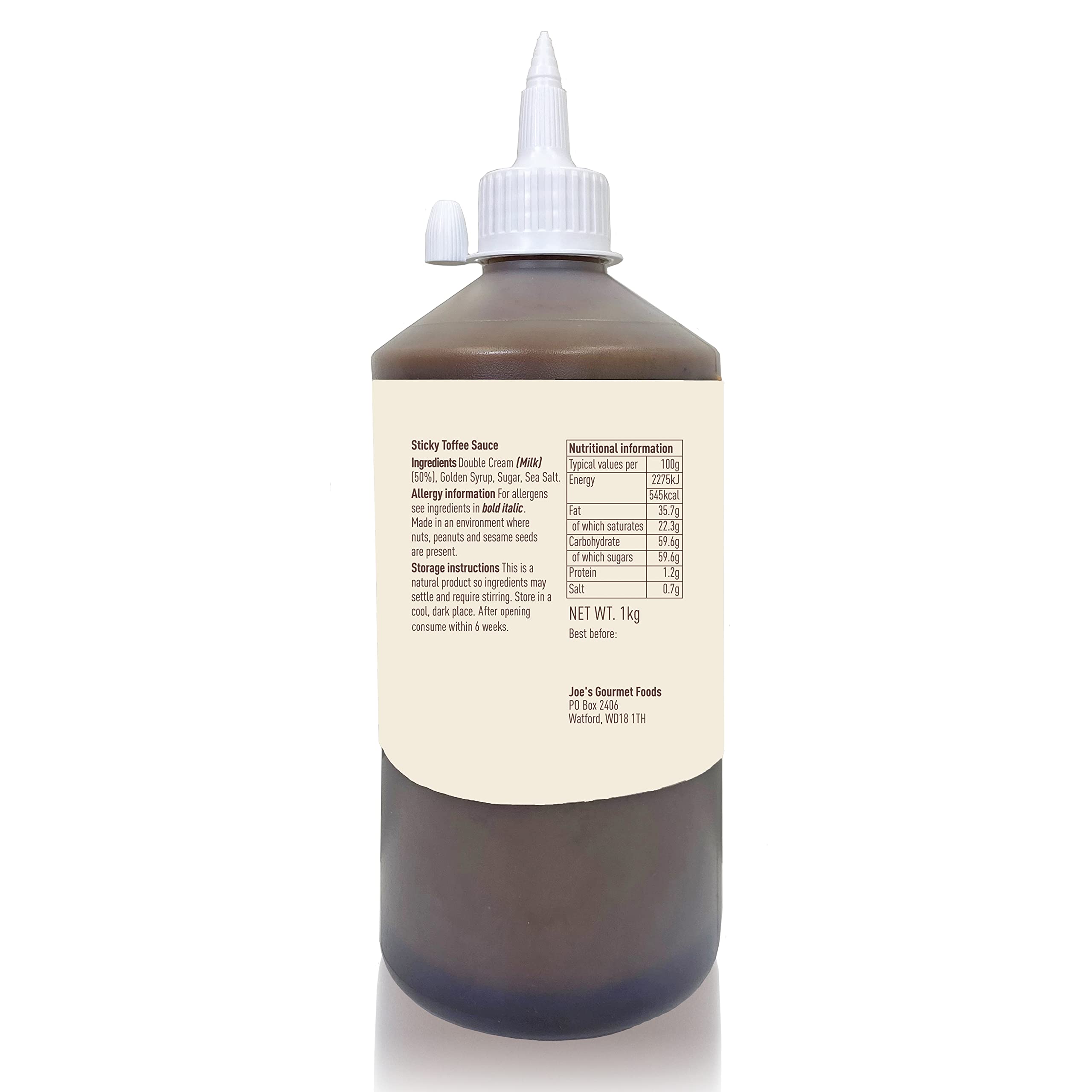 Joe & Seph's Sticky Toffee Caramel Sauce - 1kg | Gluten-Free, Vegetarian Friendly