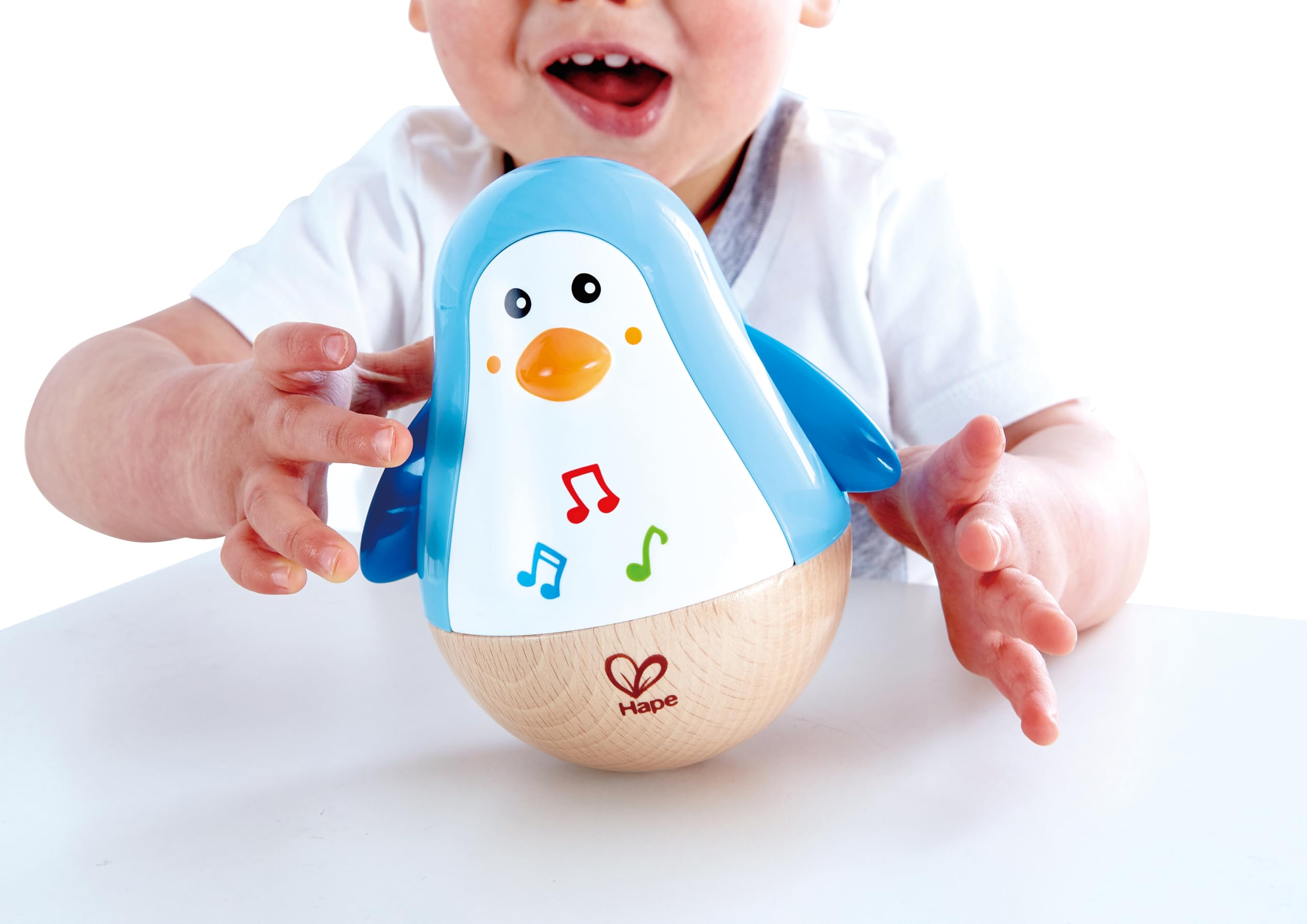 Hape Penguin Musical Wobbler - Roly-Poly Toy with Soothing Tinkling Sounds for Babies 6 Months+ 5