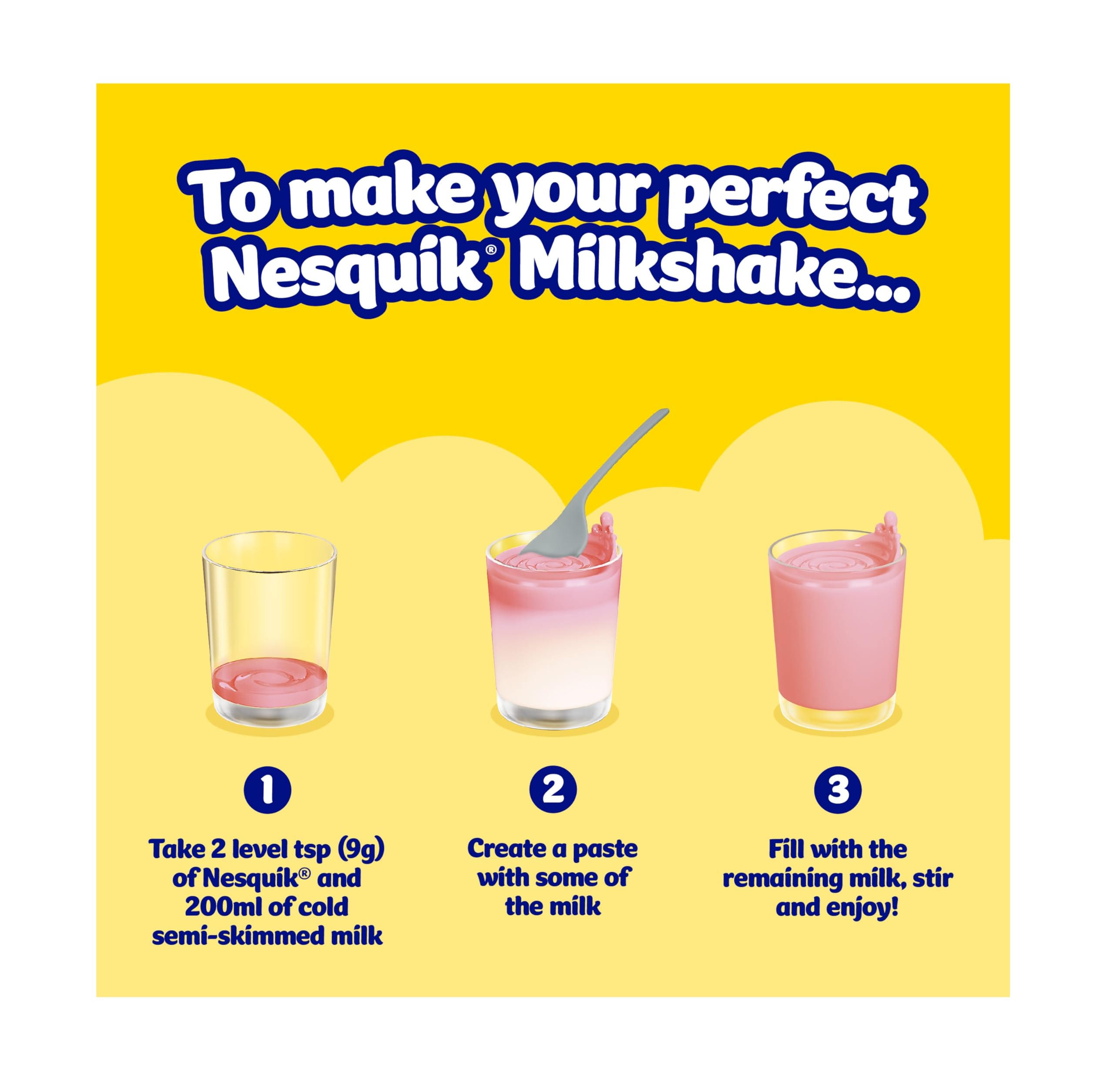 Nesquik - Strawberry Flavoured Milkshake Powder with Vitamin D, 500g Tub 5