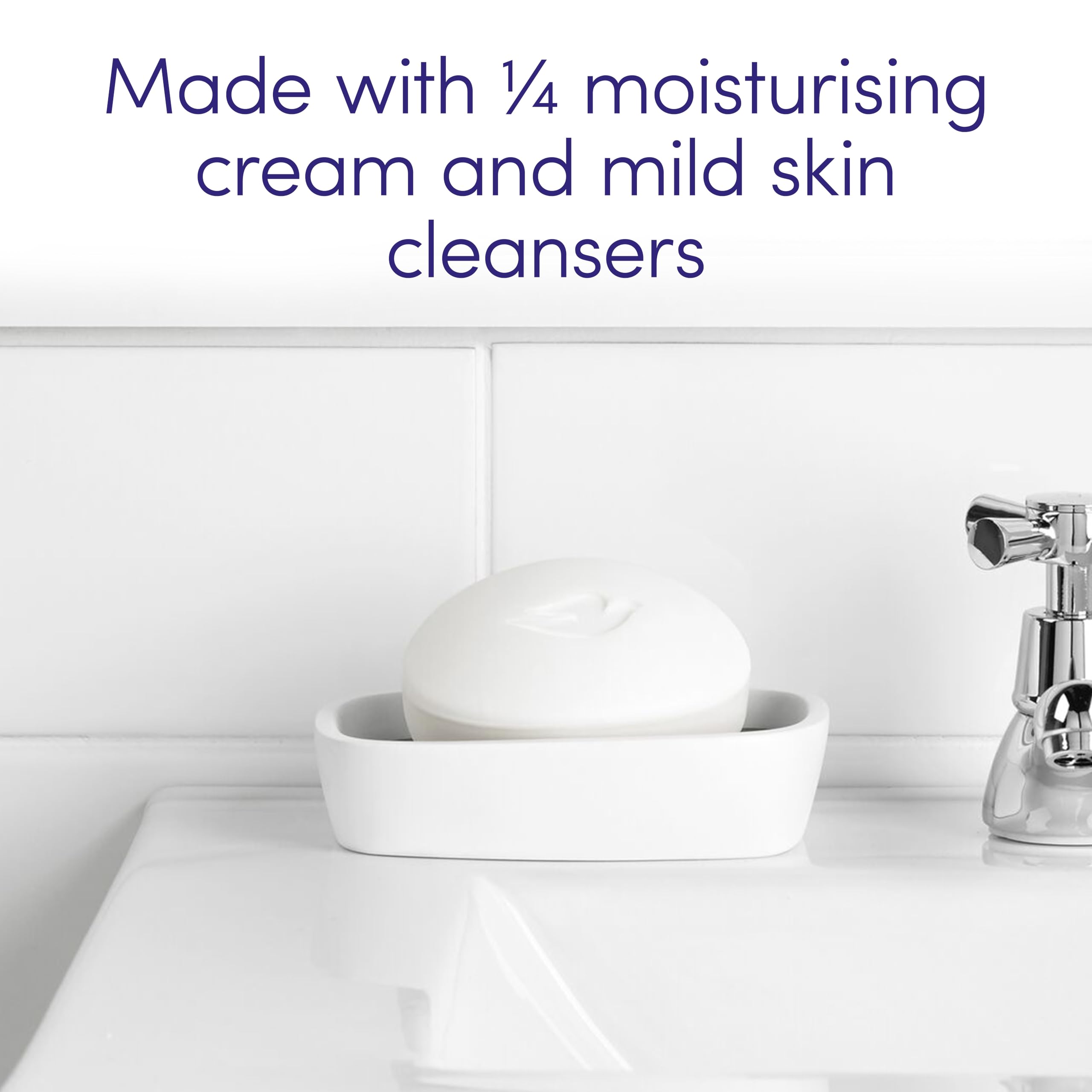 Dove Original Beauty Bar Soap with ¼ Moisturising Cream (100g) 3