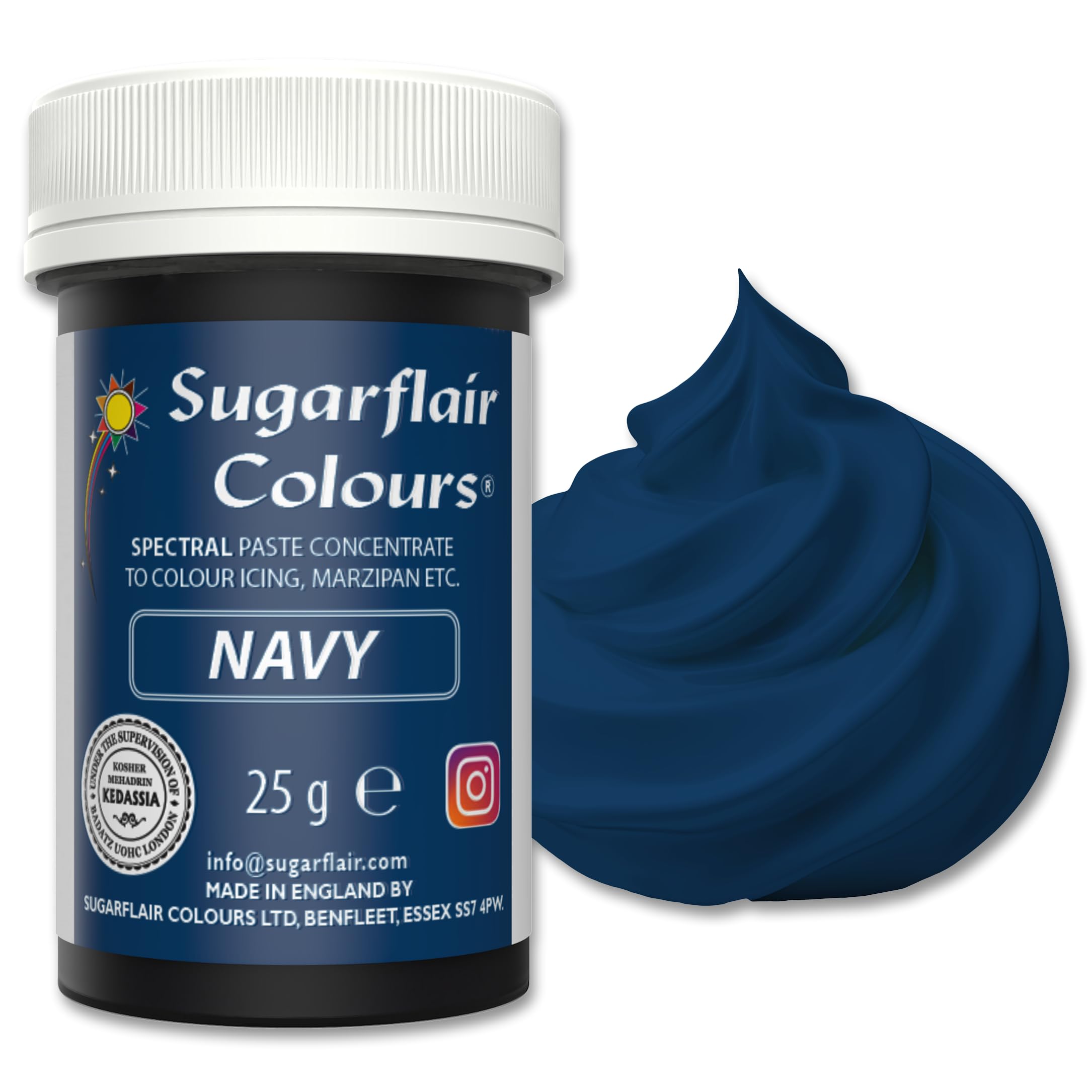 Sugarflair Spectral Navy Blue Food Colouring Paste (30g) 5