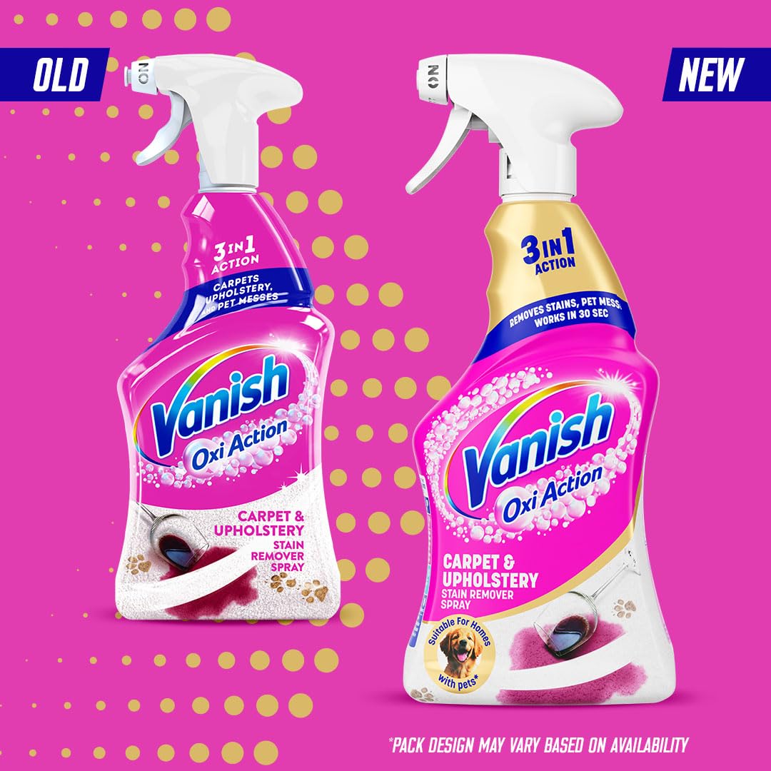 Vanish Gold Oxi Action Upholstery & Carpet Cleaner Spray for Stain Removal | 500 ml Aerosol 9