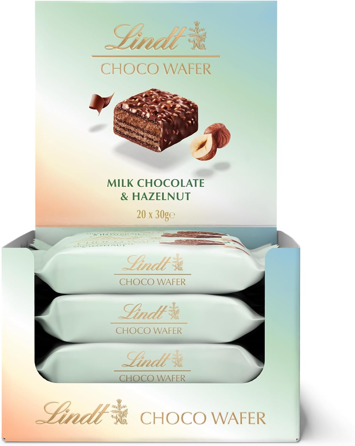 Lindt Choco Wafer Milk Chocolate & Hazelnut Treat Pack 30g (Case of 20) 3