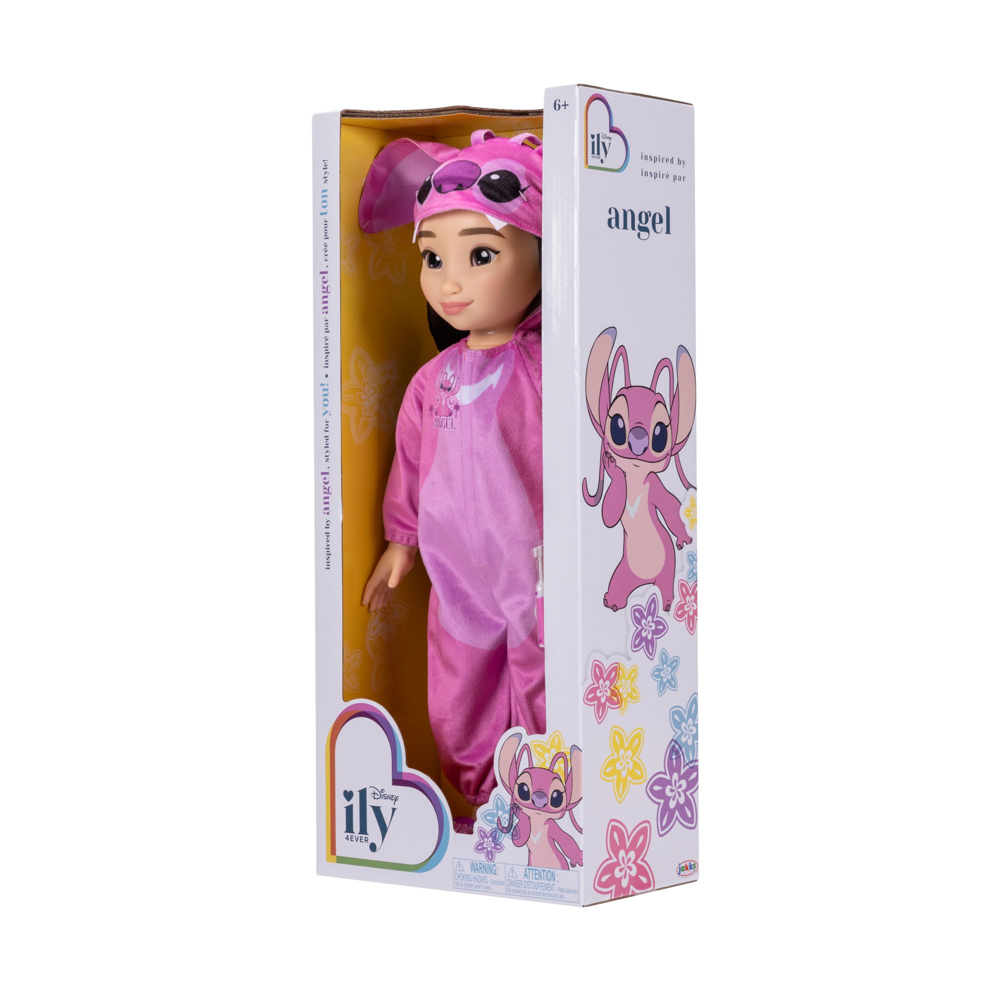 Disney ILY 4ever Angel 45cm Soft Doll - Brown Hair, Includes Onesie & Sleepover Accessories 3