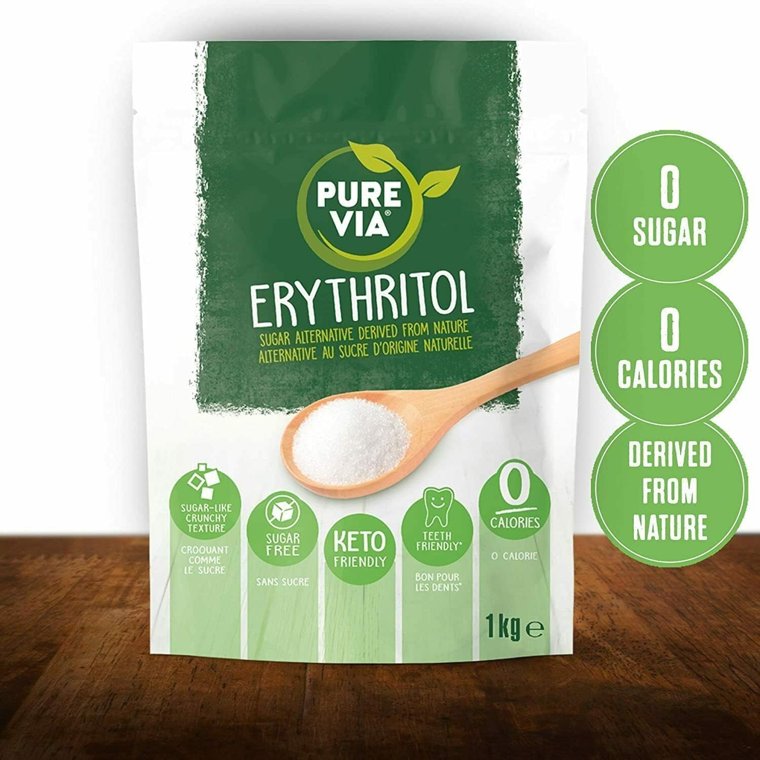 Pure Via Erythritol 1kg – Zero Calorie, Keto & Vegan Sugar Alternative Powder 5