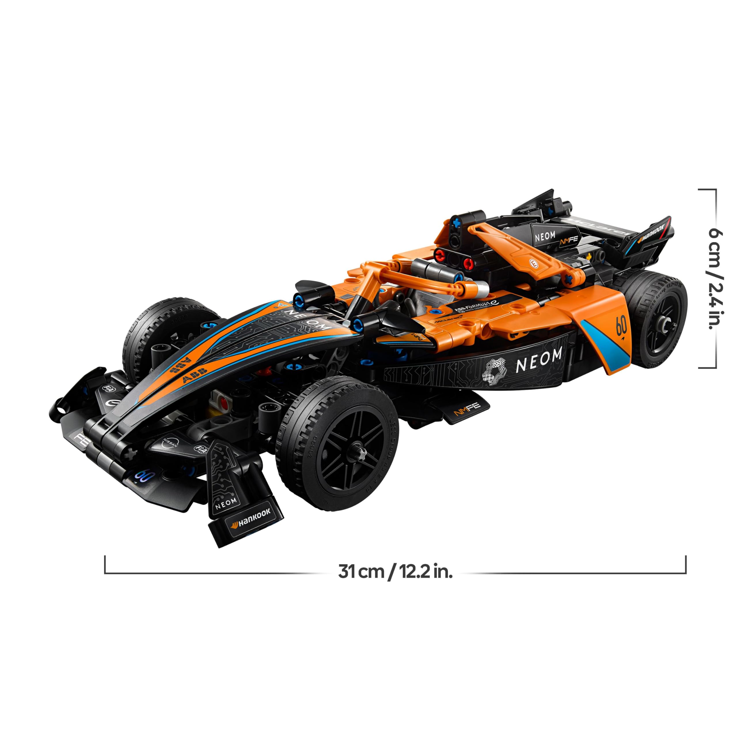 LEGO Technic NEOM McLaren Formula E Race Car Building Set - 463-Piece Pull-Back Action Toy for Ages 9+ 10