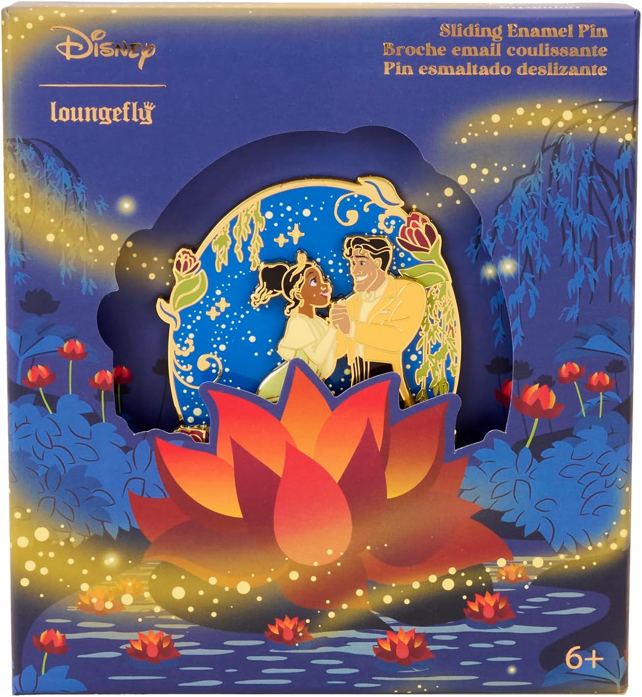 Loungefly Disney Princess and the Frog 15th Anniversary Glow-in-the-Dark Enamel Pin