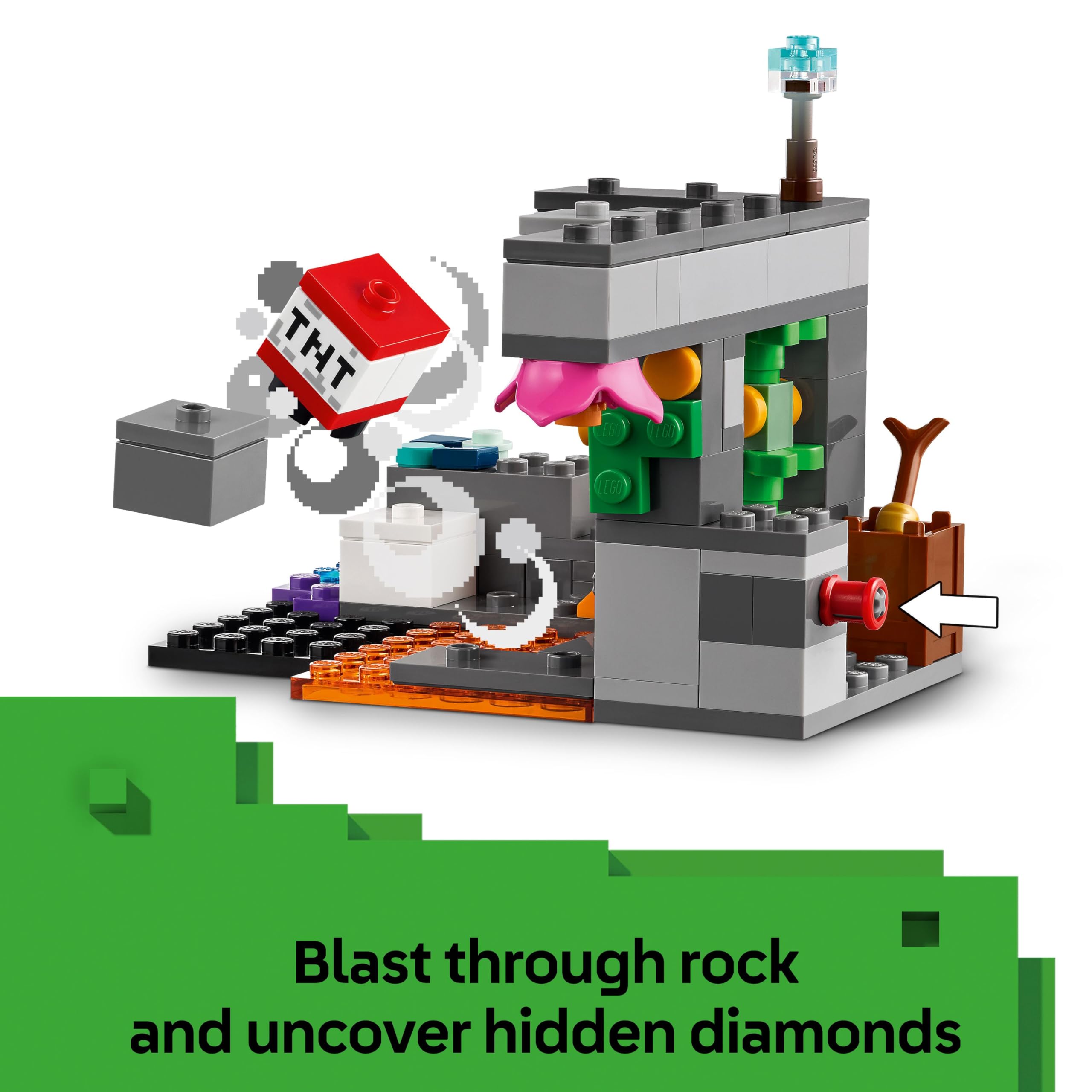 LEGO Minecraft The Warden Encounter 21274 - Buildable Warden Figure with Minifigure and Lush Cave Set 5