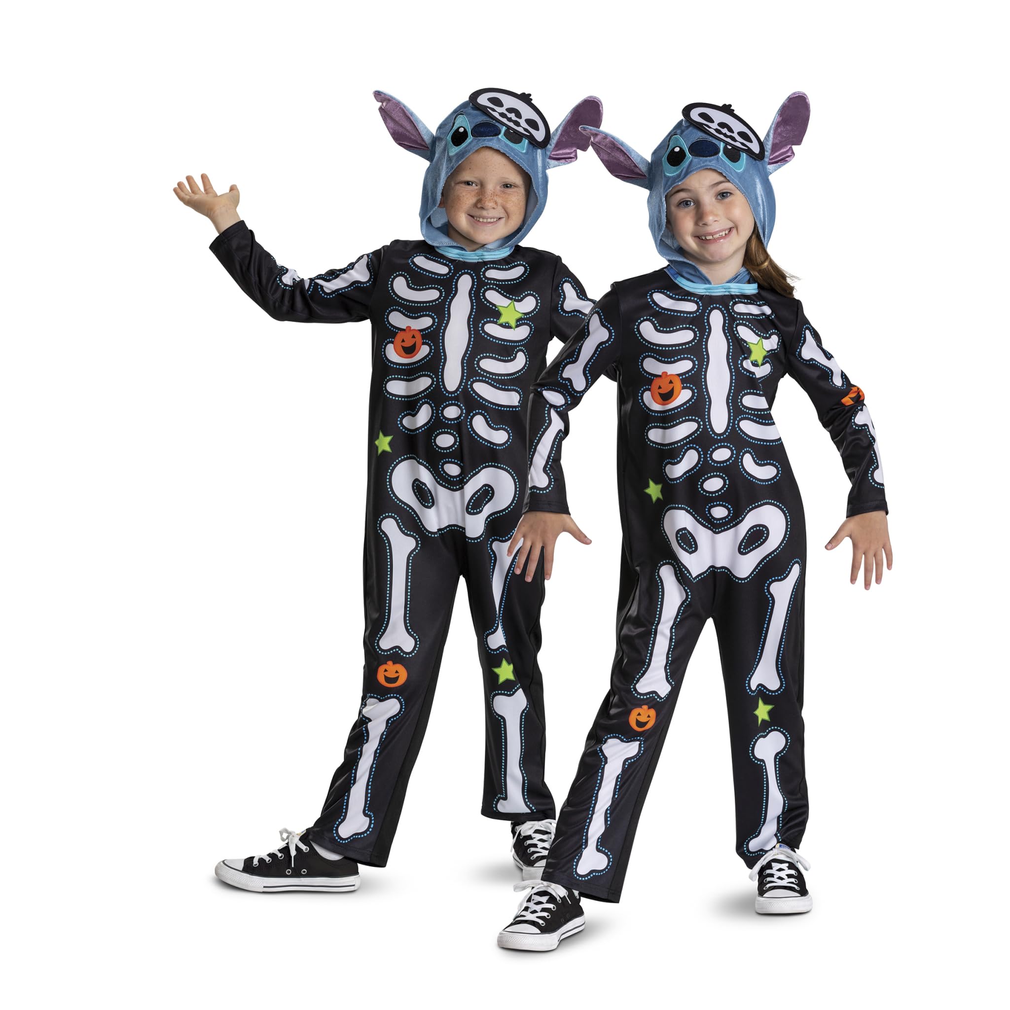 Disney Lilo & Stitch Skeleton Stitch Costume - Kids Fancy Dress Jumpsuit