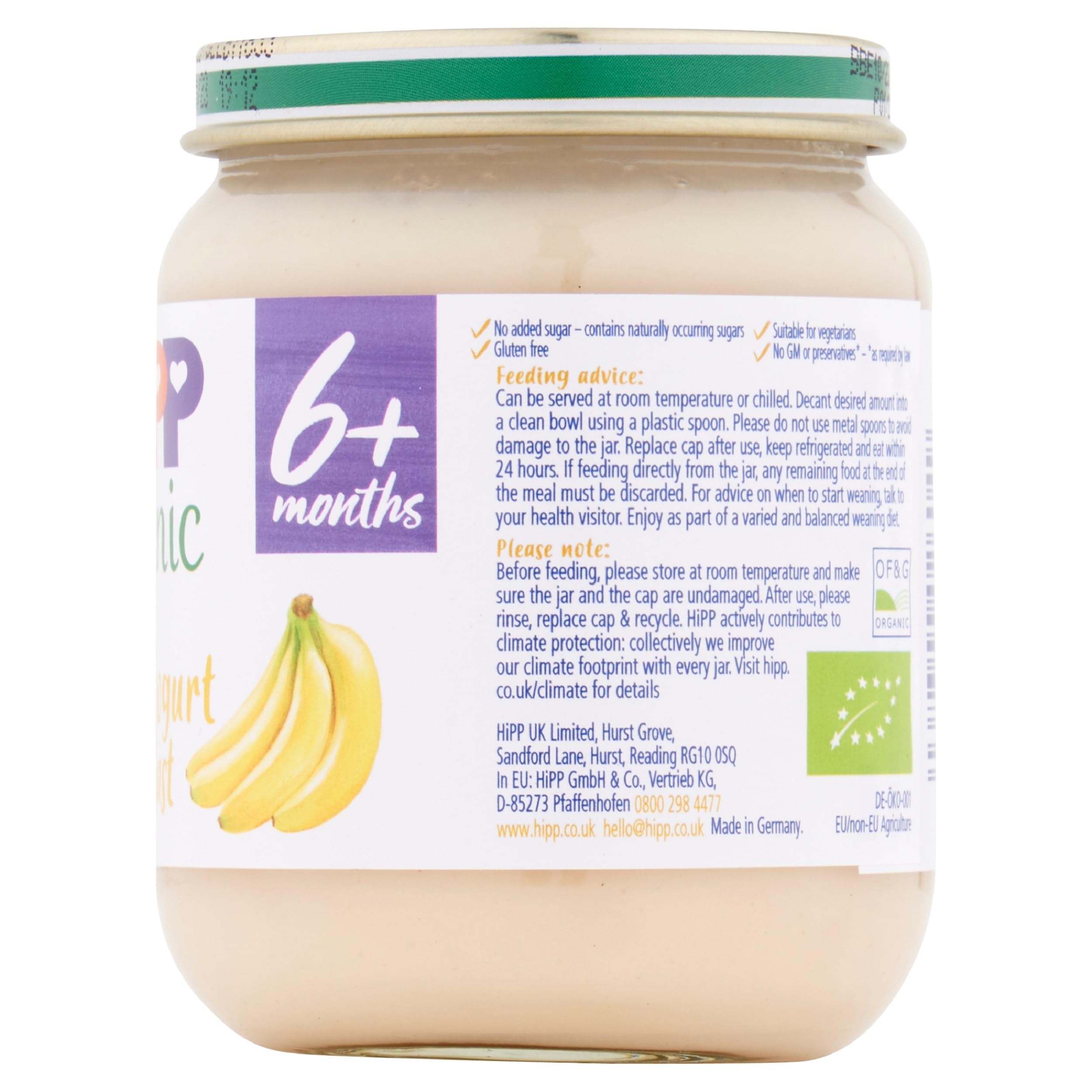 HiPP Organic Banana Yogurt Breakfast Baby Food Jar (6 x 125g) 6