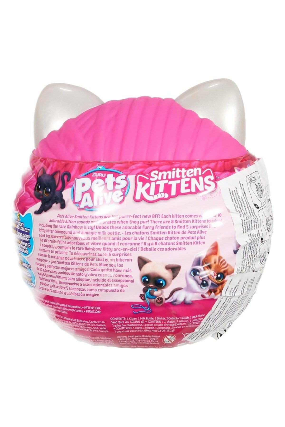 Pets Alive Smitten Kitten - Interactive Electronic Plush Toy with 10 Real Sounds, Ages 3+ (Ginger) 4