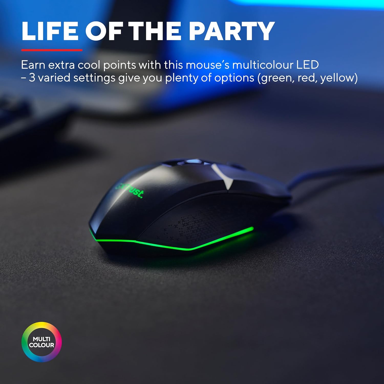 Trust Gaming GXT 109 Felox Gaming Mouse – 6 Programmable Buttons, 200-6400 DPI, RGB Lighting, 1.5m Cable, Black 7