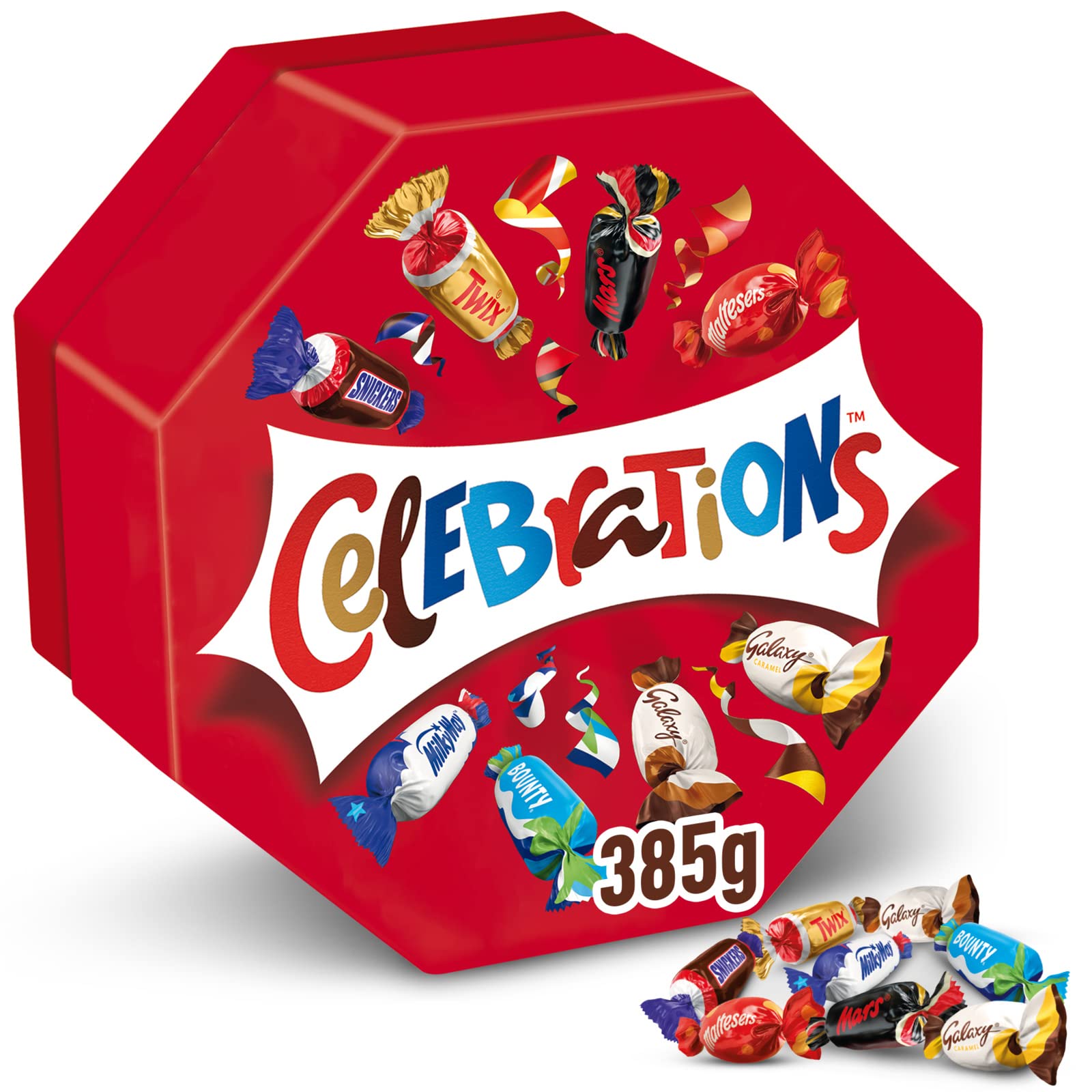 Celebrations Milk Chocolate Gift Box of Mini Chocolates & Biscuit Bars - 385g 10
