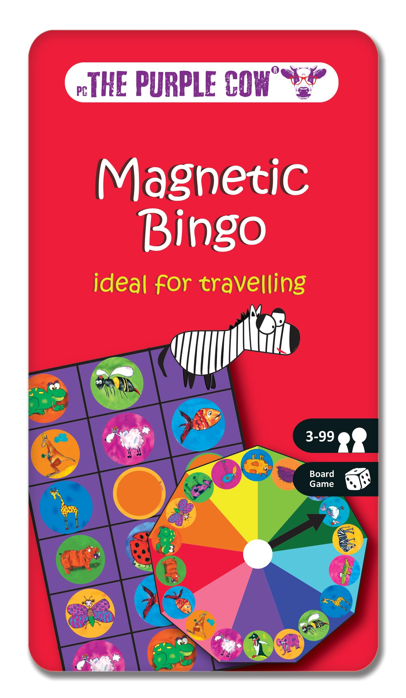 The Purple Cow Animal Bingo Magnetic Travel Game