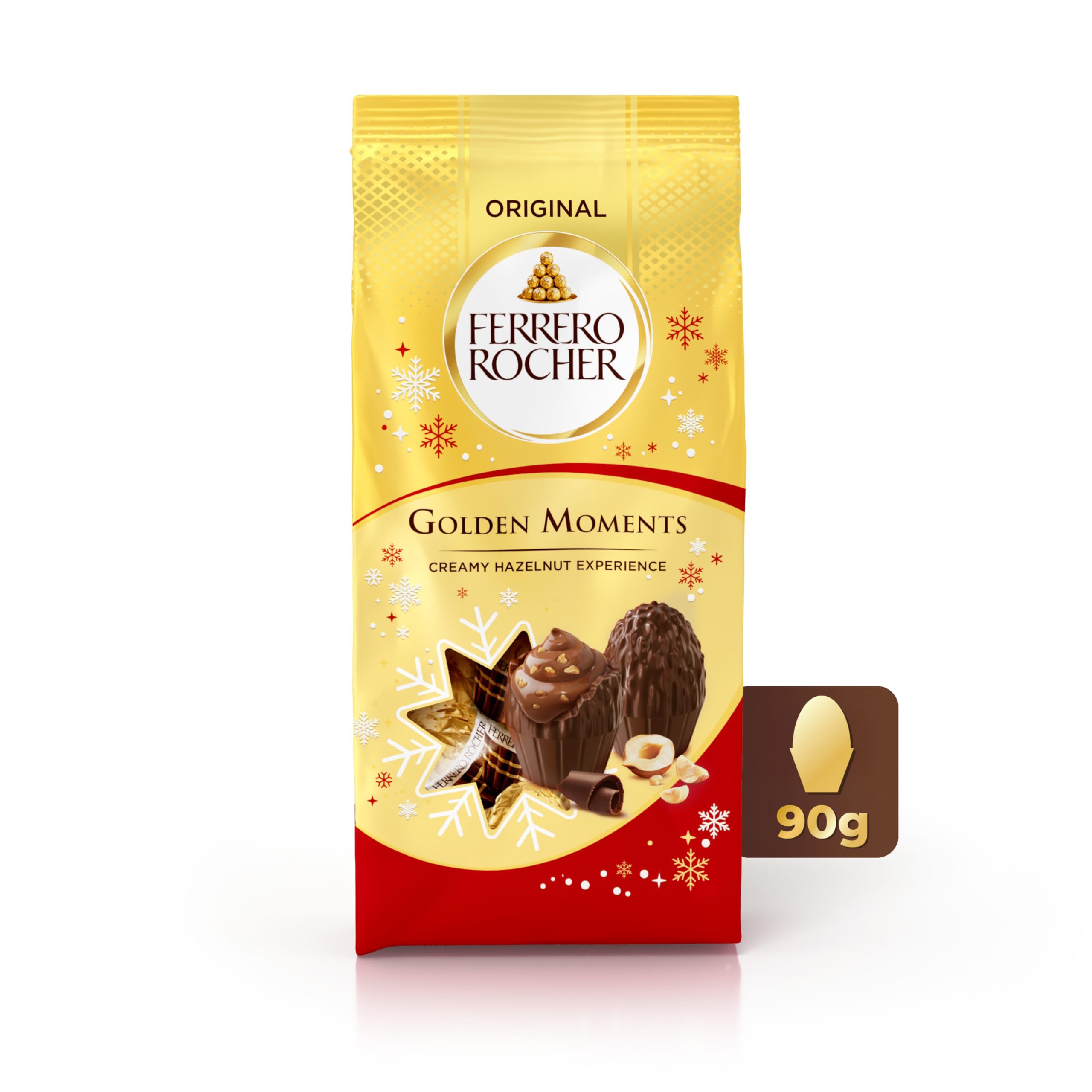 Ferrero Rocher Golden Moments Milk Chocolate Hazelnut Treats 90g Bag 1