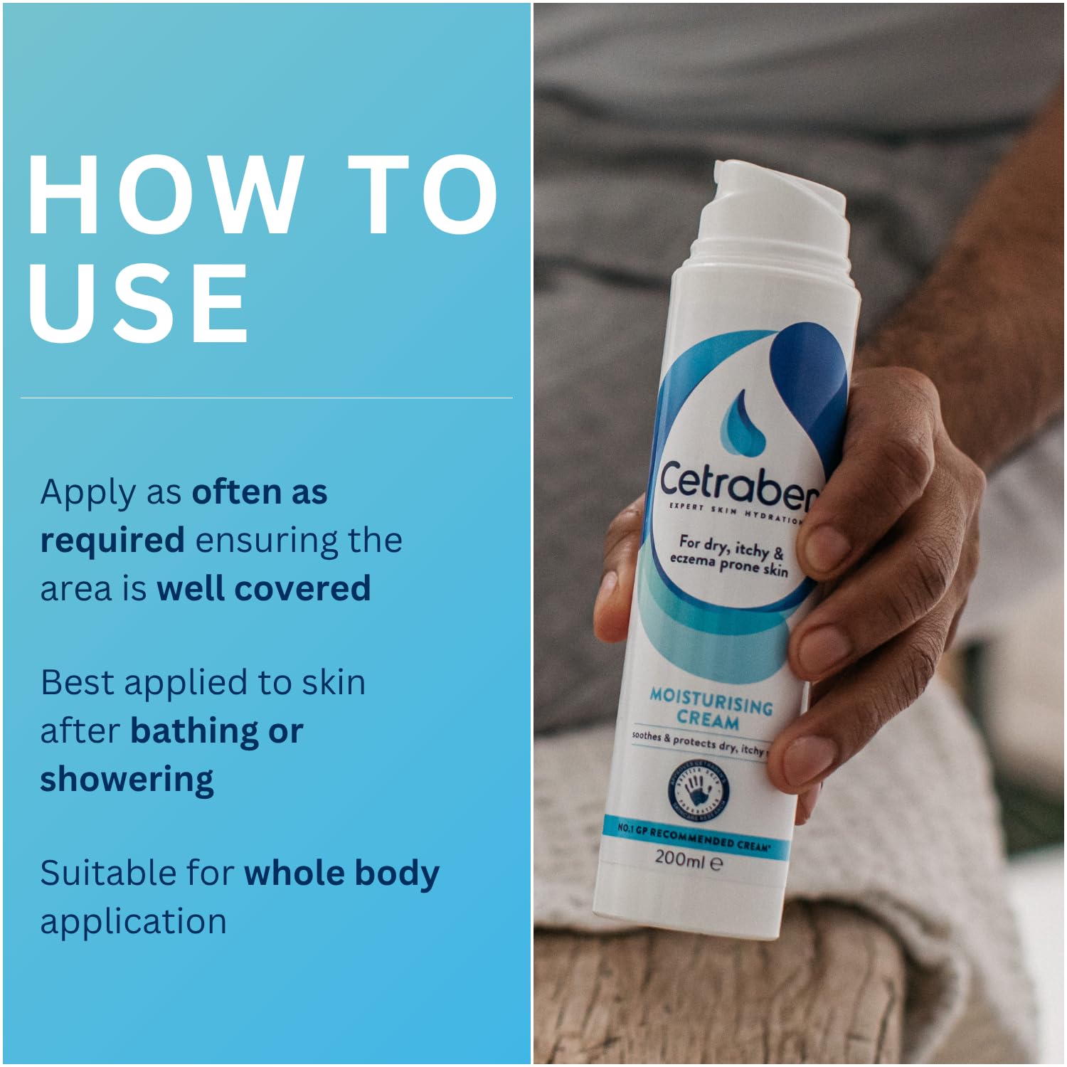 Cetraben Moisturising Cream (200ml) - Dermatological Body Cream for Dry, Itchy & Eczema-Prone Skin 5