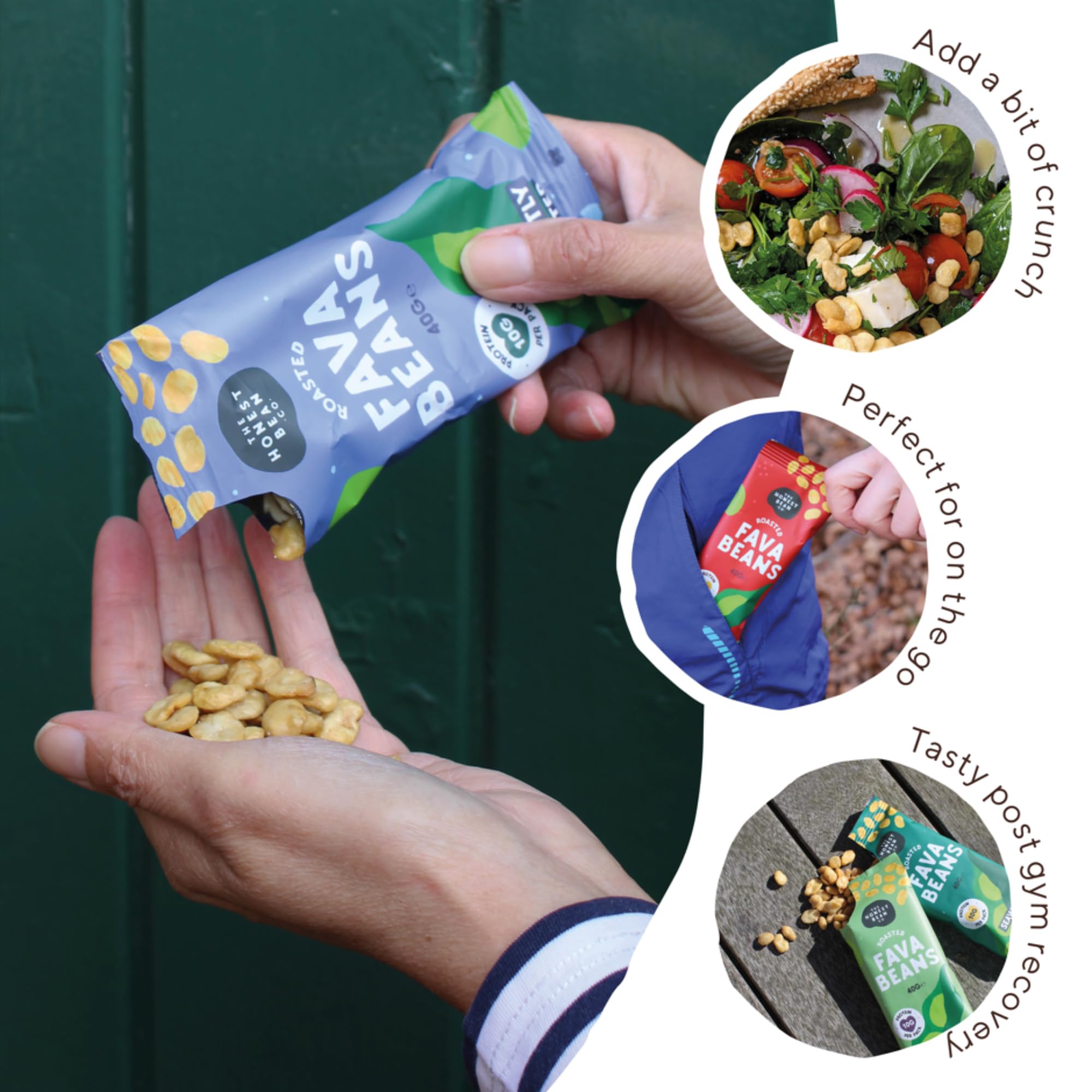 The Honest Bean Co Roasted Fava Bean Snacks Lightly Salted 480g - High Protein Vegan Snack 6