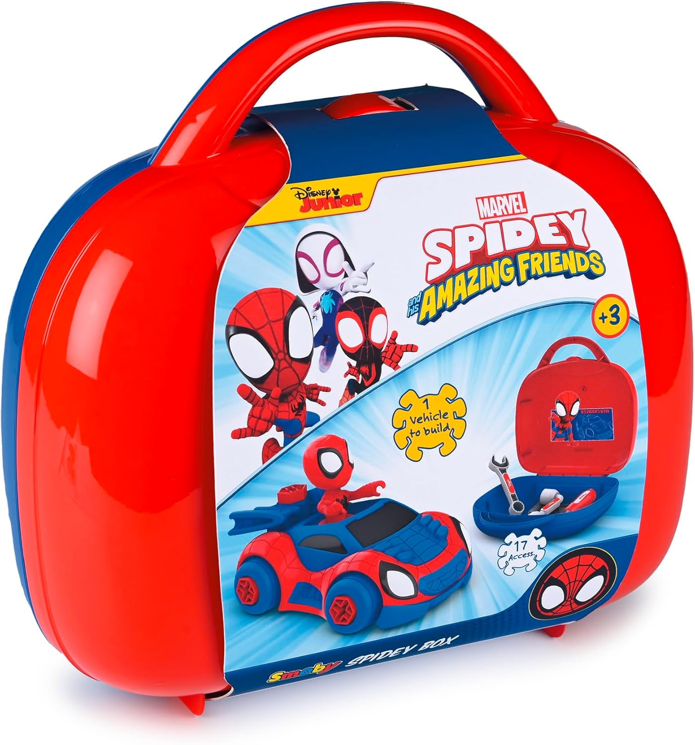 Smoby Spidey and His Amazing Friends Tool Box - Build Spidey's Crawler with Tools & Figure