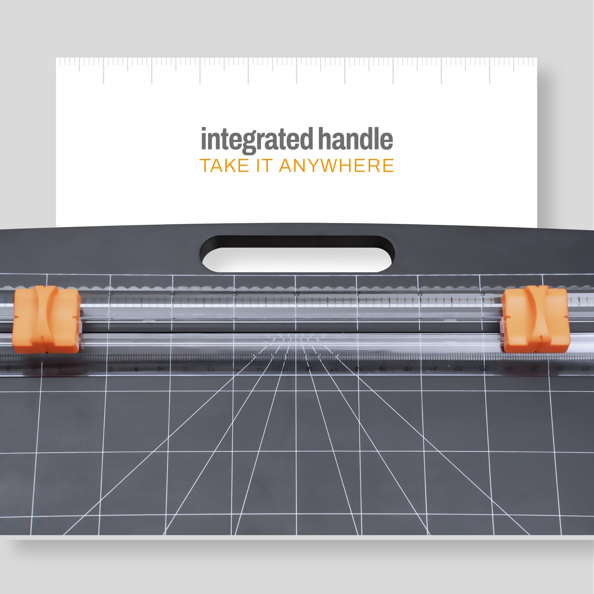 PORTENTUM A4 Paper Cutter with Scoring Tool - Cuts 12 Sheets | Extendable Ruler | Model PCS-1 6