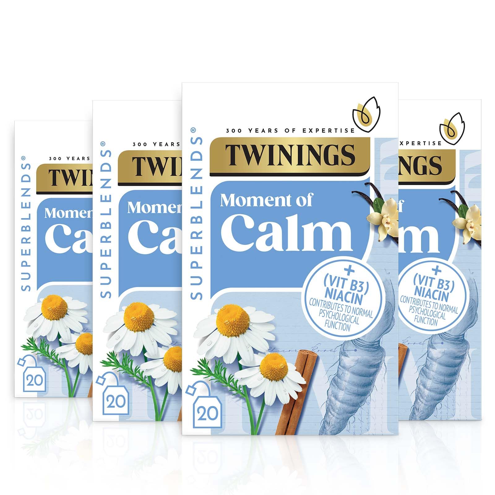 Twinings Superblends Calm Tea - Spiced Camomile, Vanilla & Roasted Chicory | 20 Count (Pack of 4) 1