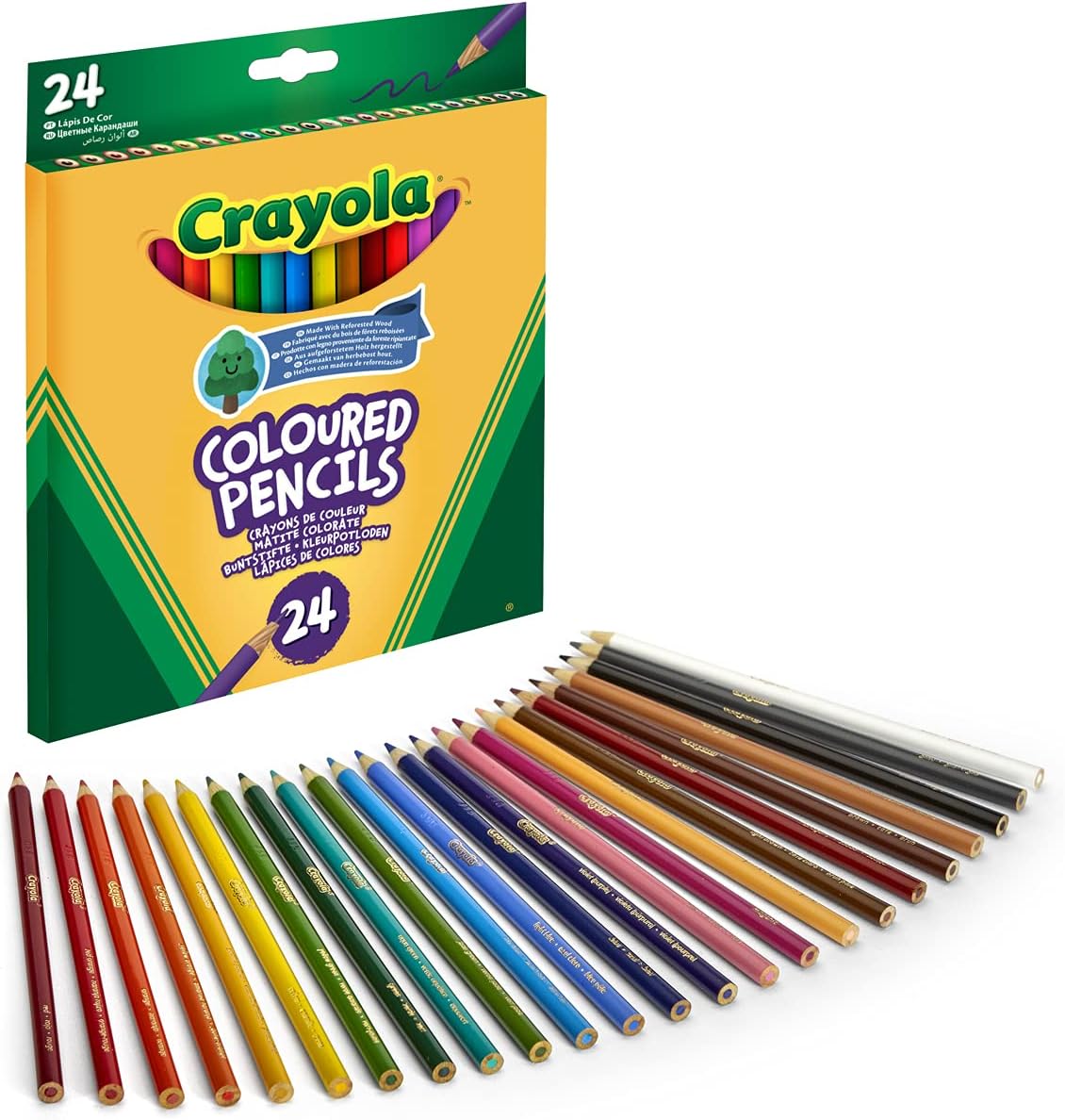 Crayola 24 Coloured Pencils - Pre-Sharpened Art Supplies for Kids 4