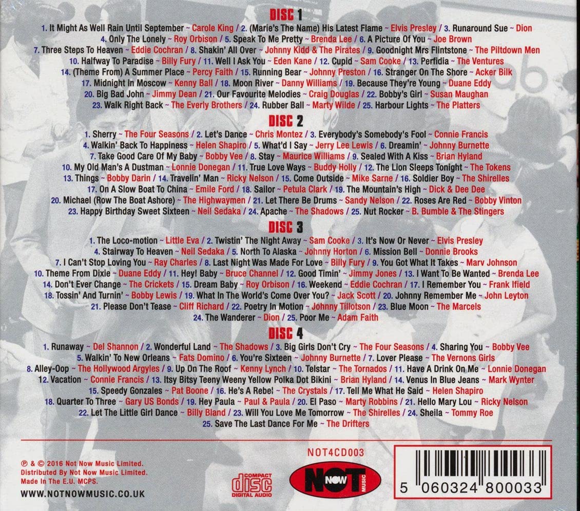 100 Hits of the '60s - 4 Disc Compilation Audio CD 4
