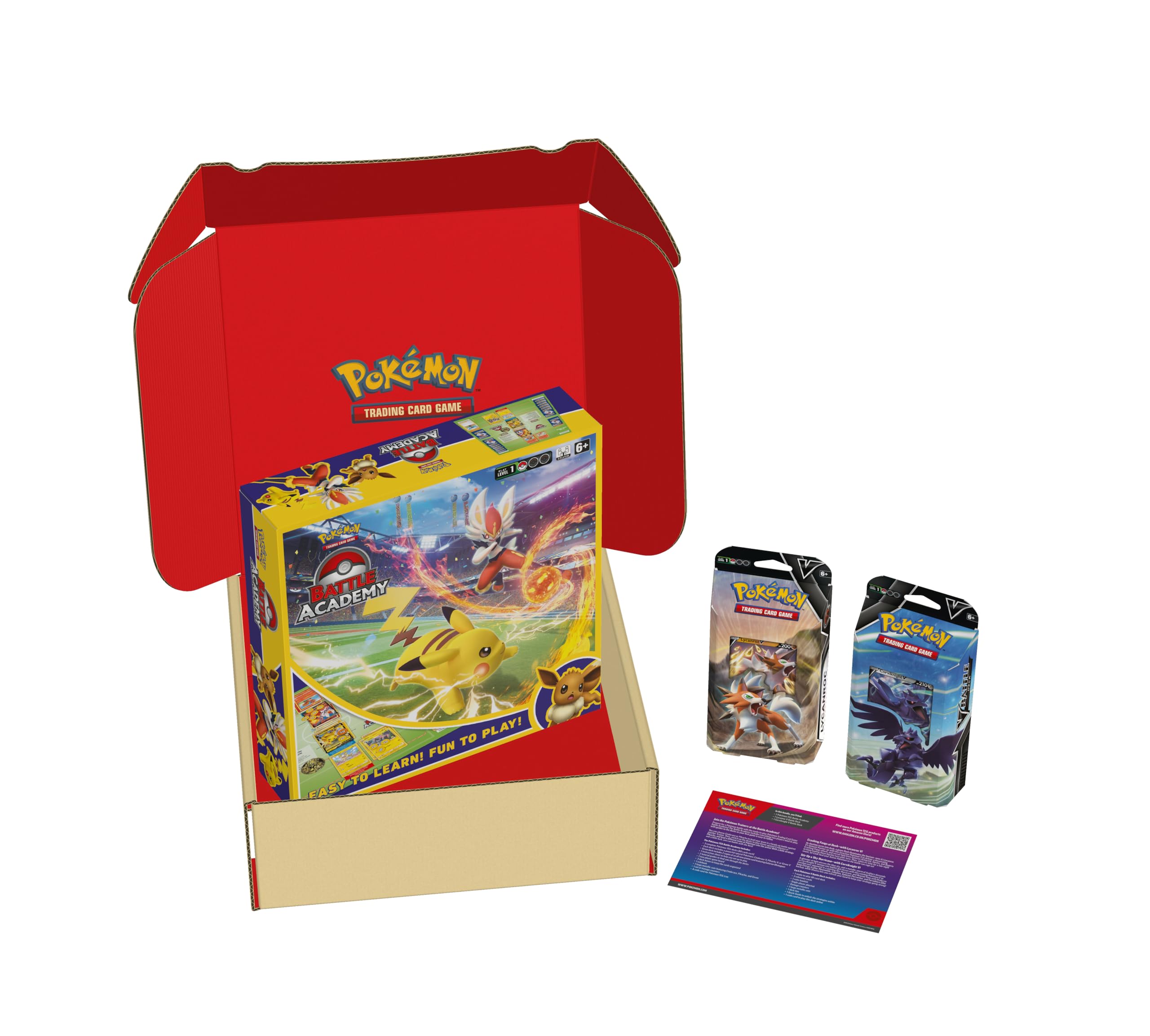 Pokémon Battle Academy & Two V Battle Decks Bundle: Lycanroc V & Corviknight V | Ages 6+ 2