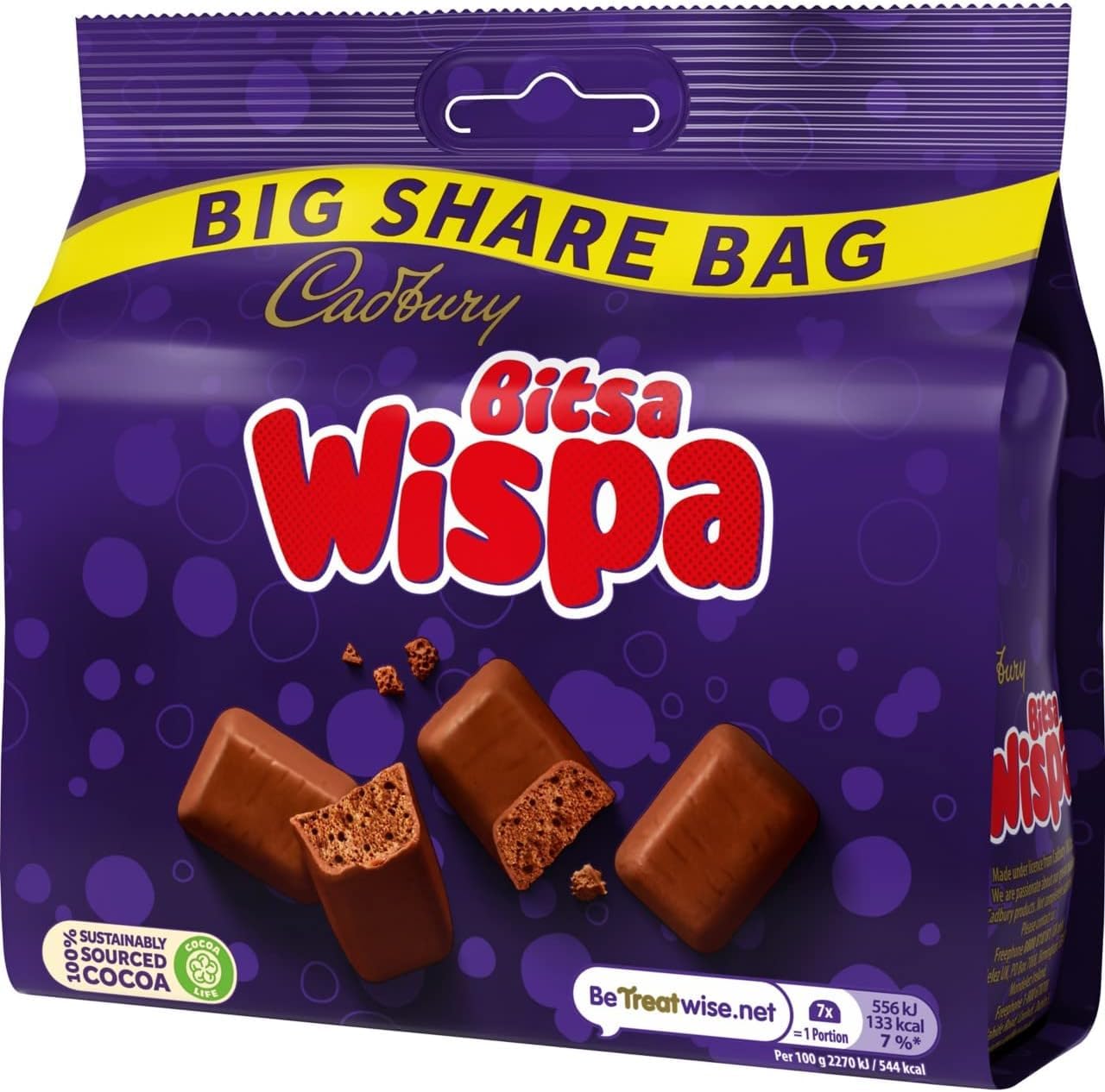 Cadbury - Bitsa Wispa Big Share Bag (Smooth & Creamy Milk Chocolate Pieces)
