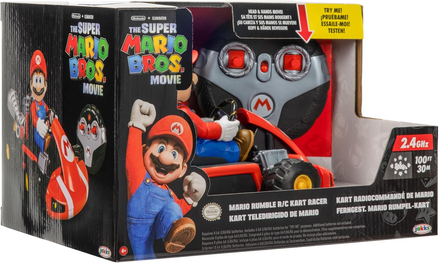 Super Mario Bros. Movie R/C Car - 2.4GHz Remote Control Vehicle with Moving Head & Hands 4