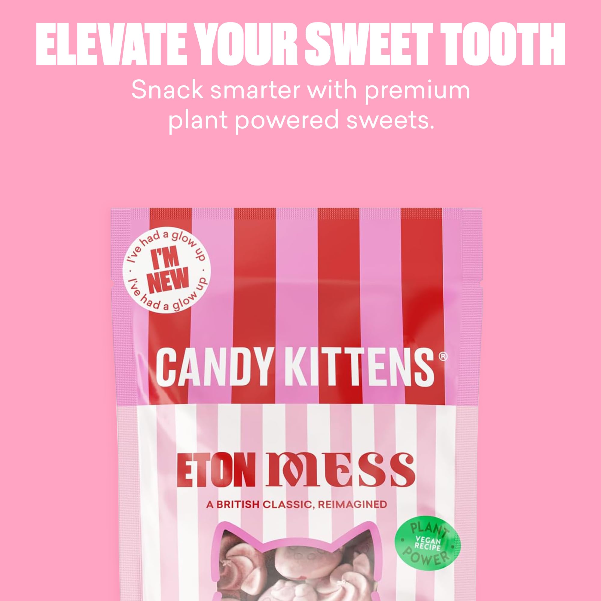 Candy Kittens Vegan Sweets Eton Mess - Strawberry Juice Chewy Sweets (140g Bag) 6