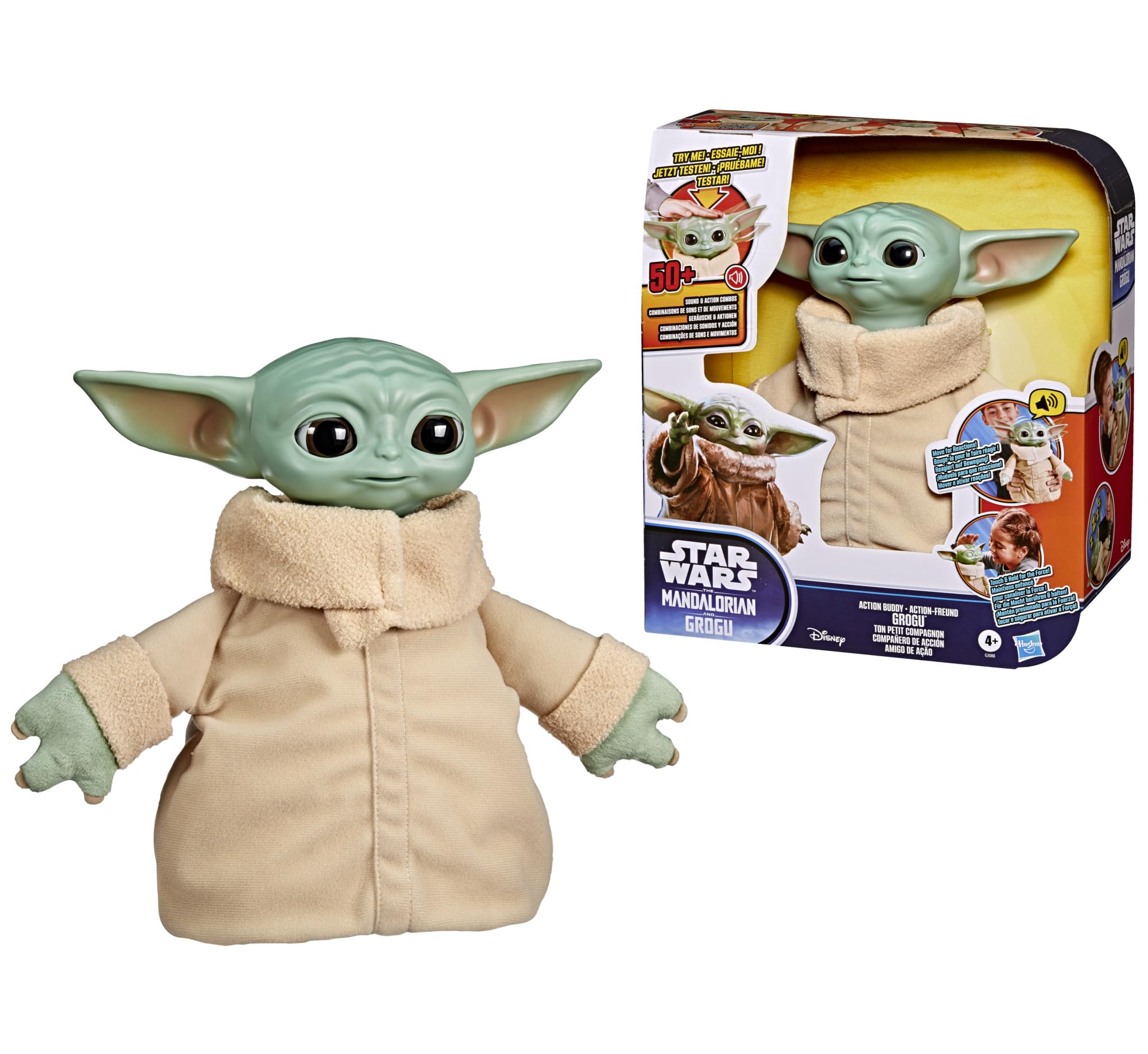 Star Wars Action Buddy Grogu Animatronic Plush Figure - 25-cm | Interactive | 50+ Sounds 1