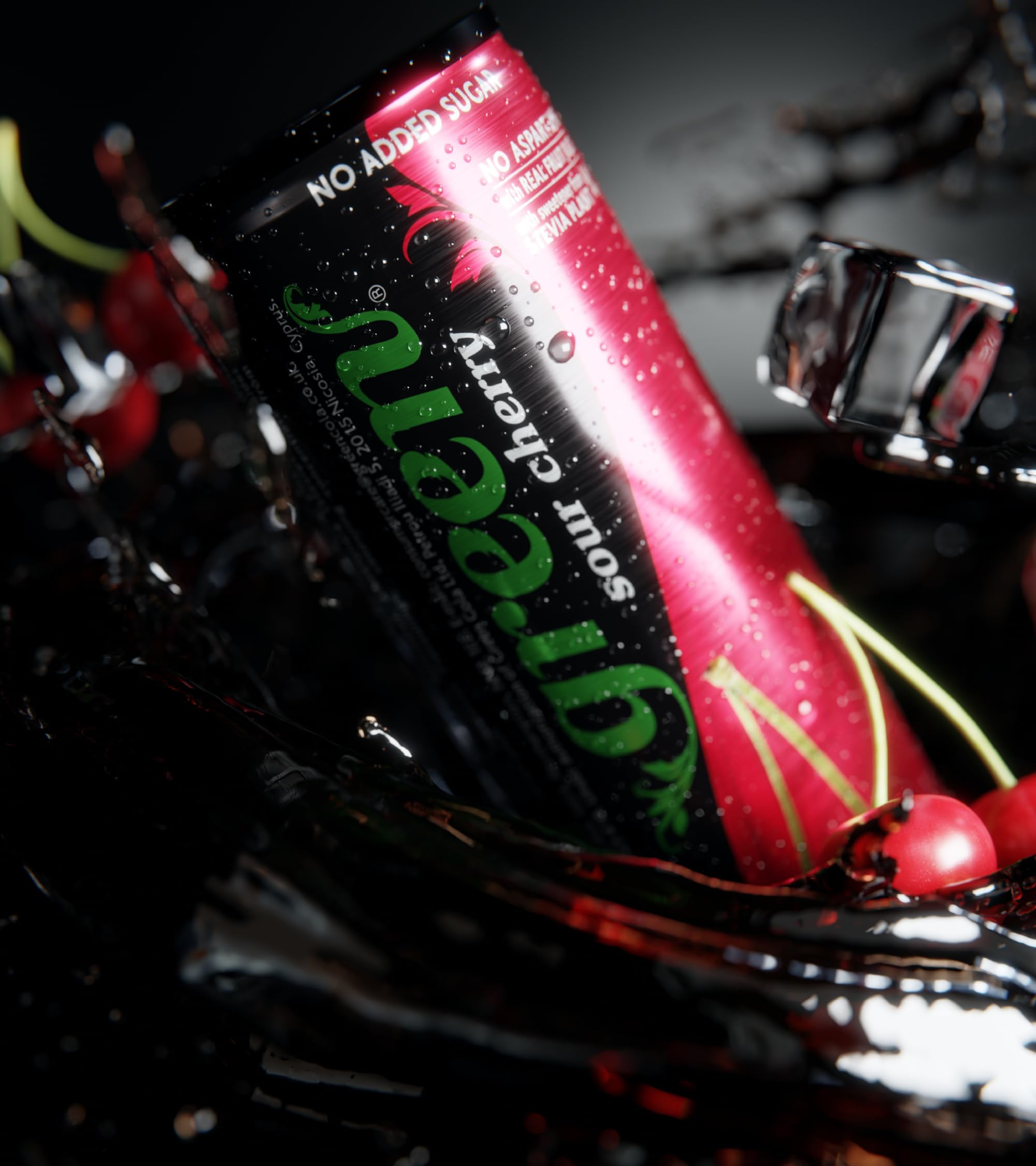 Green Cola - Sour Cherry Sparkling Drink (4 x 330ml) 3