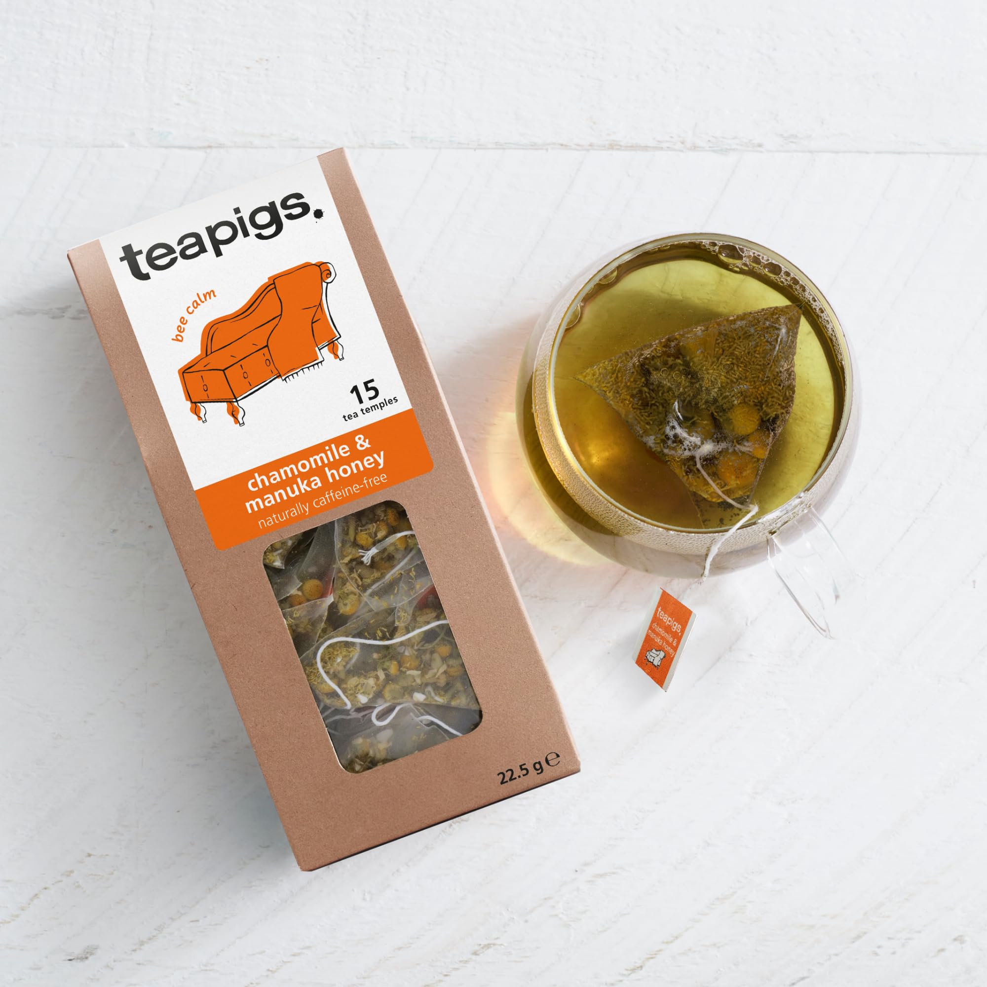 teapigs Chamomile & Manuka Honey Tea - Caffeine-Free Herbal Tea Bags 4