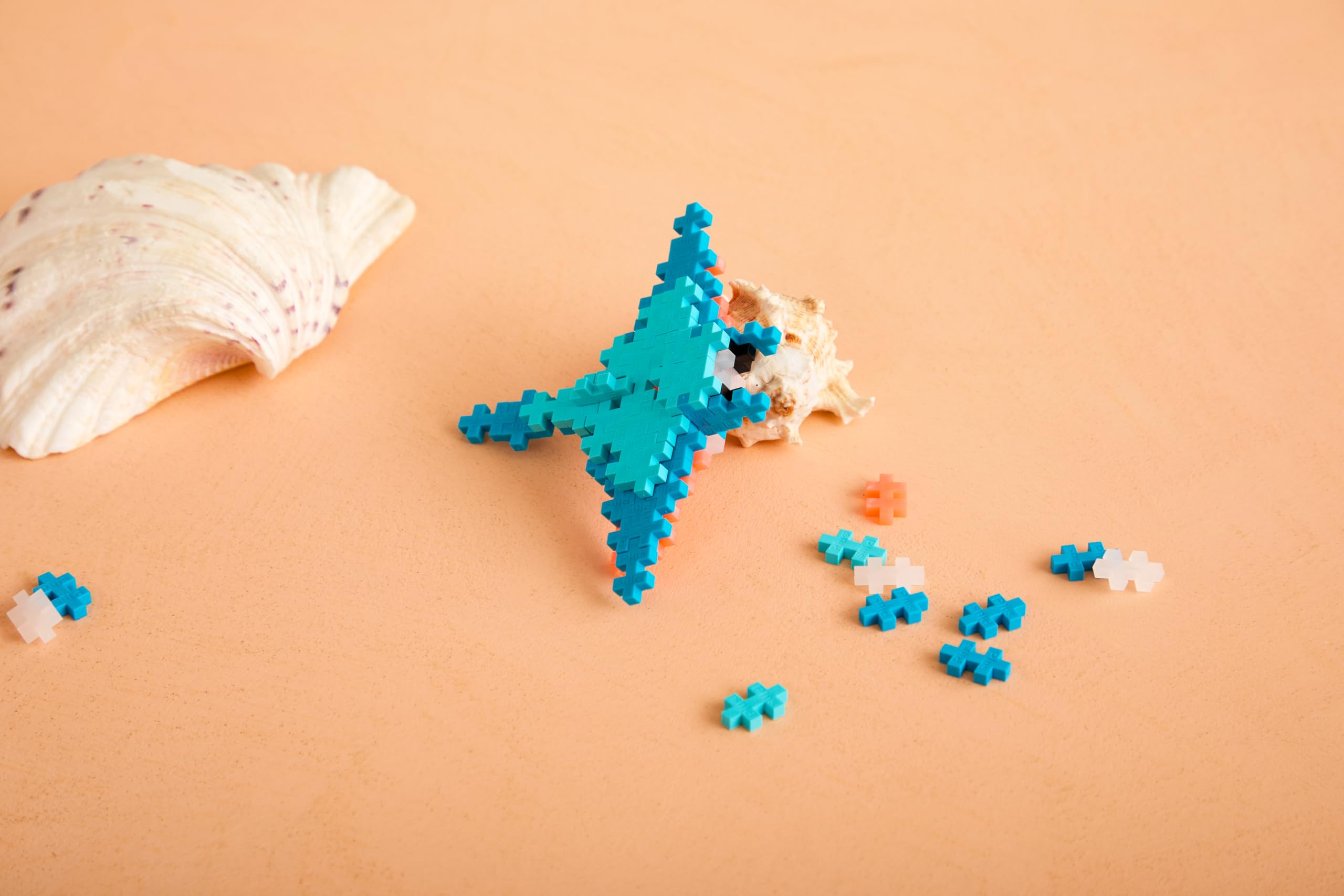 PLUS PLUS Building Blocks Toy - 100-Piece Manta Ray Set for Creative Building 6