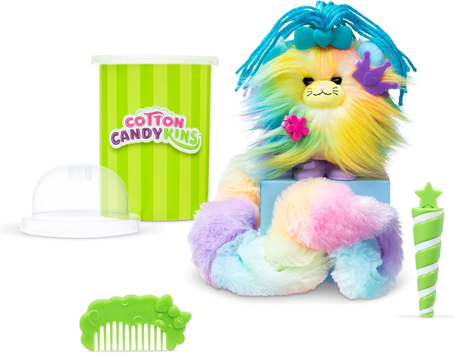 Cotton Candykins - Spin-to-Reveal Fluffy Plush Collectible with Styling Accessories 5