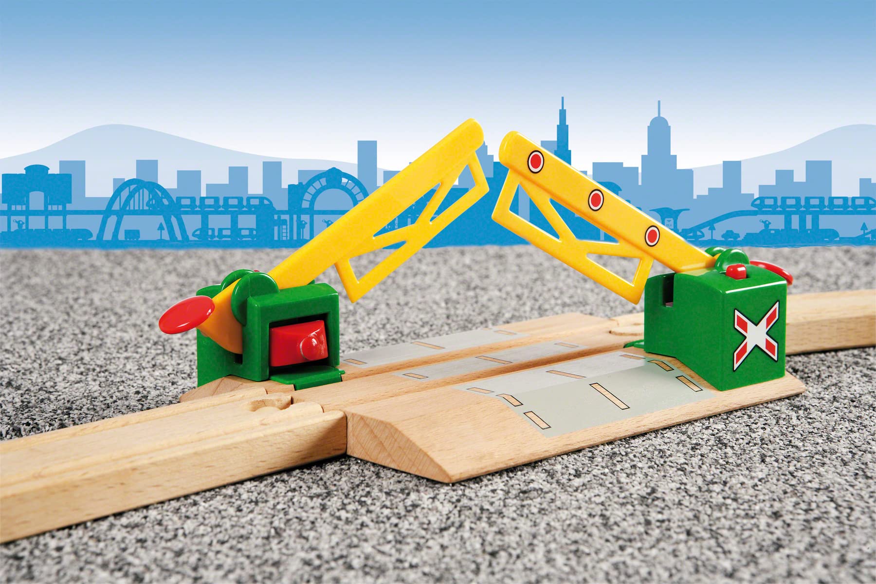 BRIO Magnetic Action Train Crossing - Wooden Railway Accessory for Kids 3+ 5